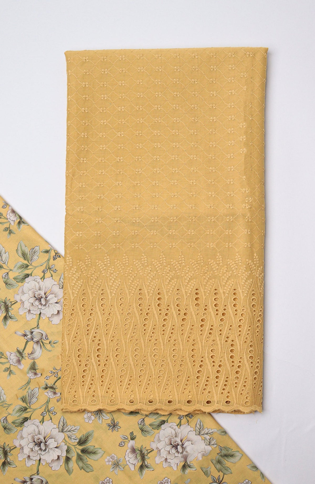 Amna Khadija Embroidered Lawn Unstitched 2 Piece Suit - CHD-08 - AM26PNU - Yellow - Summer Collection