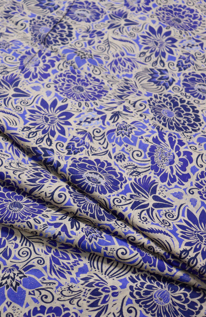 Amna Khadija Printed Lawn Unstitched 1 Piece - PD-19 - AM26PCO - Blue - Summer Collection