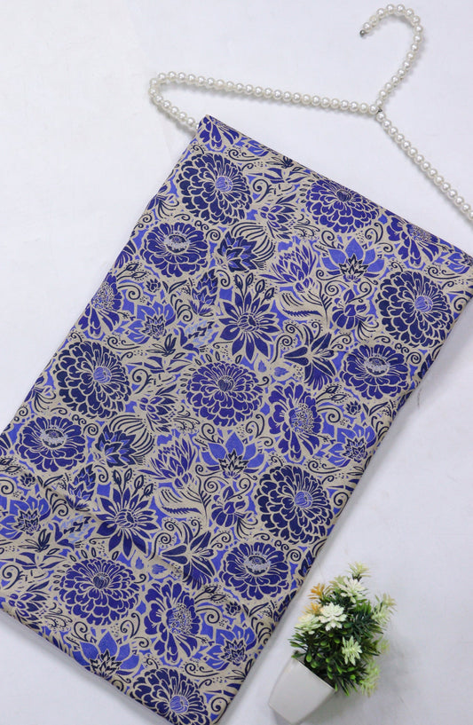 Amna Khadija Printed Lawn Unstitched 1 Piece - PD-19 - AM26PCO - Blue - Summer Collection