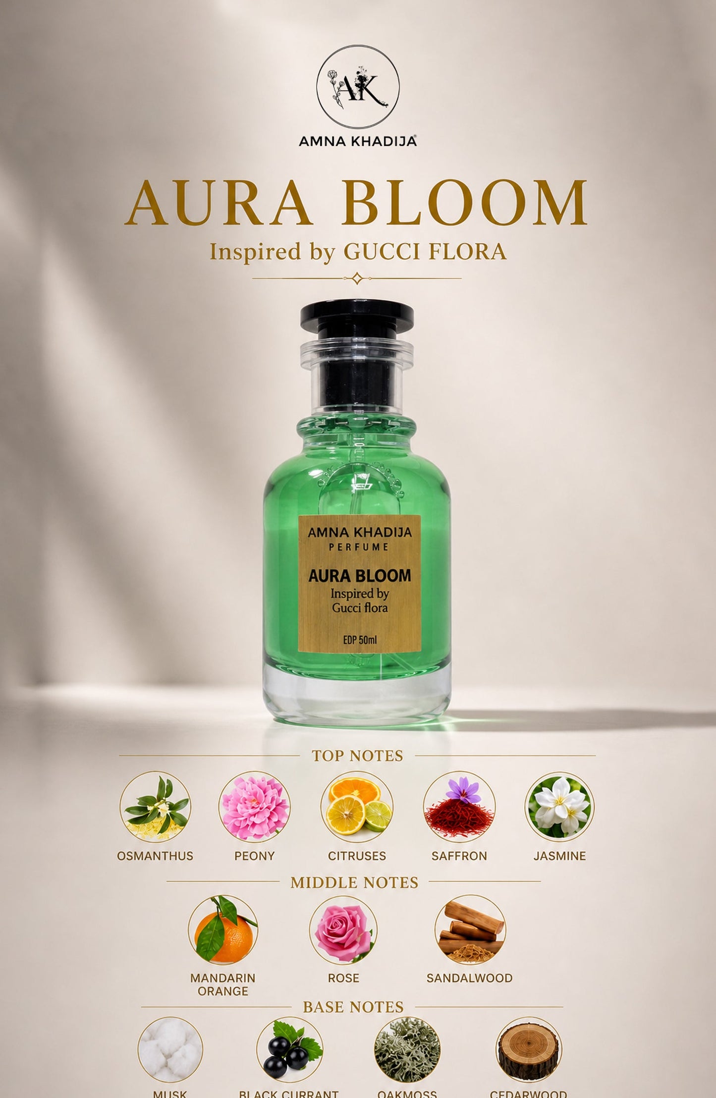 AURA BLOOM Inspired by Gucci Flora - AMK26PR - Women Perfume
