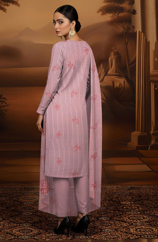 Arzoo by Embroidered Lawn Unstitched 3 Piece Suit - D-07 - AK26AZOR - Pink - Summer Collection
