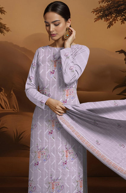 Arzoo by Embroidered Lawn Unstitched 3 Piece Suit - D-06 - AK26AZOR - Purple - Summer Collection