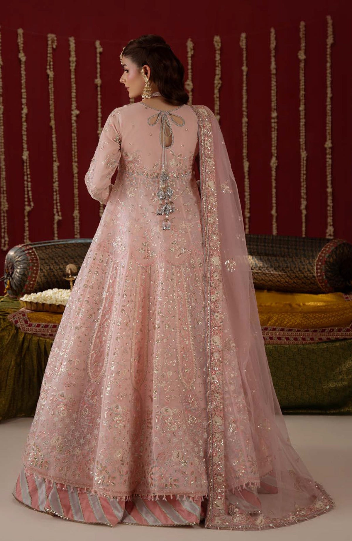 Aylin Ember Embroidered Organza Unstitched 3 Piece Suit - D-07 Lovelorn - AYL26EM - Pink - Festive Collection
