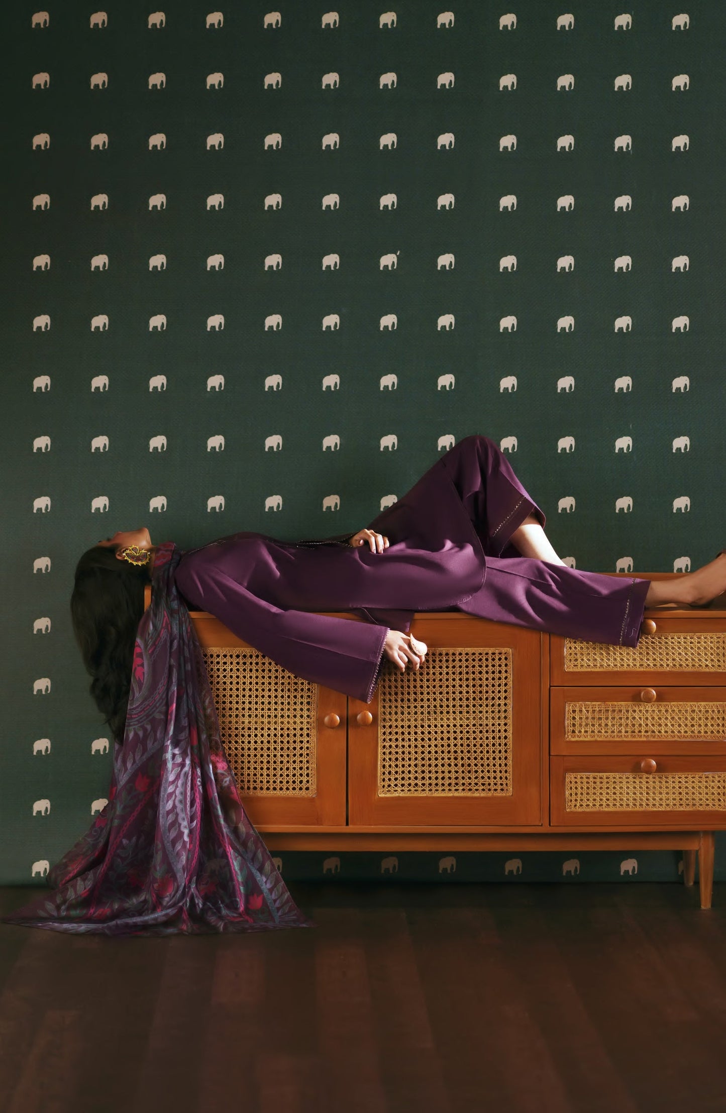 Azzurra by Casual Lite Premium Cotton Lawn Stitched 3 Piece Suit - Obscura - CL26AZU - Purple - Summer Collection