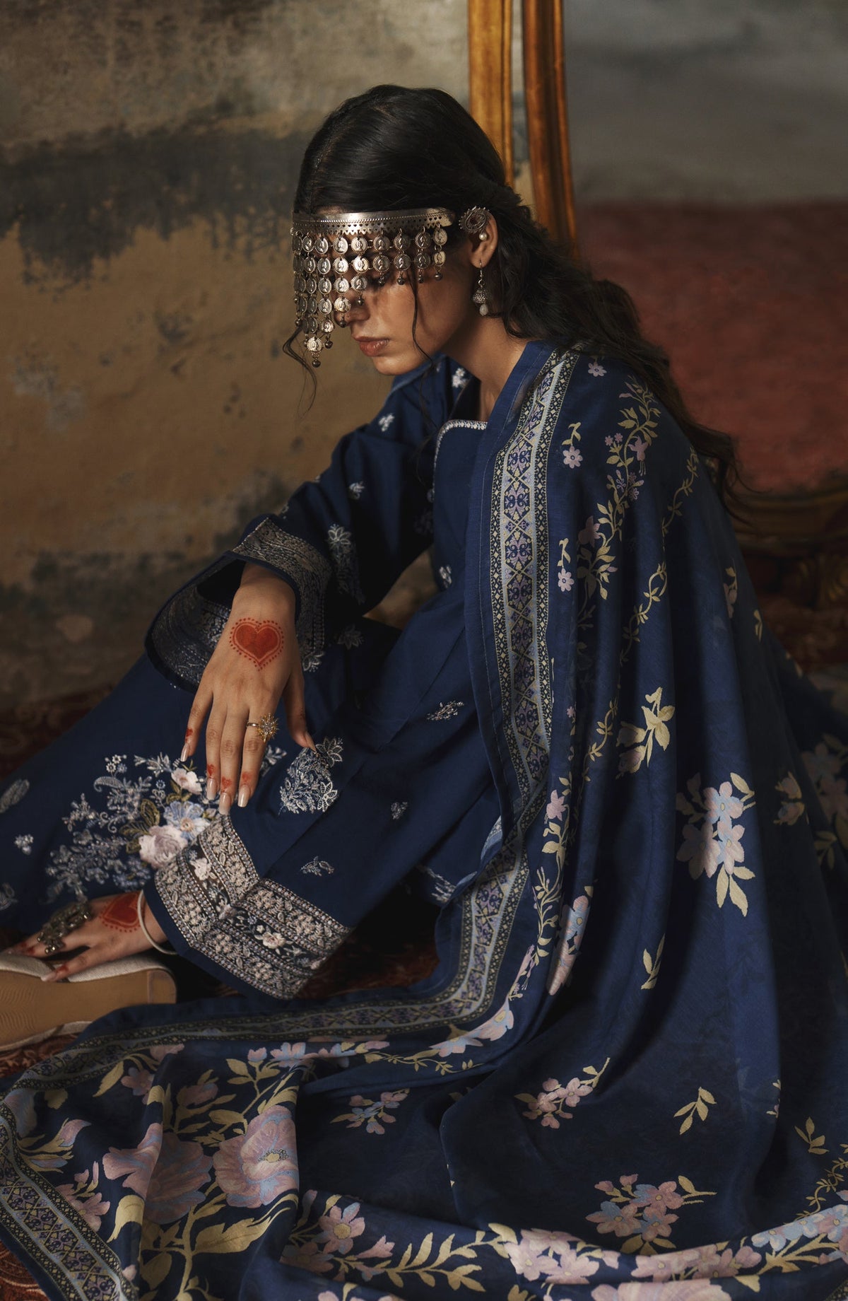 Before Sunset by Casual Lite Embroidered Cotton Lawn Stitched 3 Piece Suit - Mystic Reverie - CL26BSNT - Blue - Summer Collection
