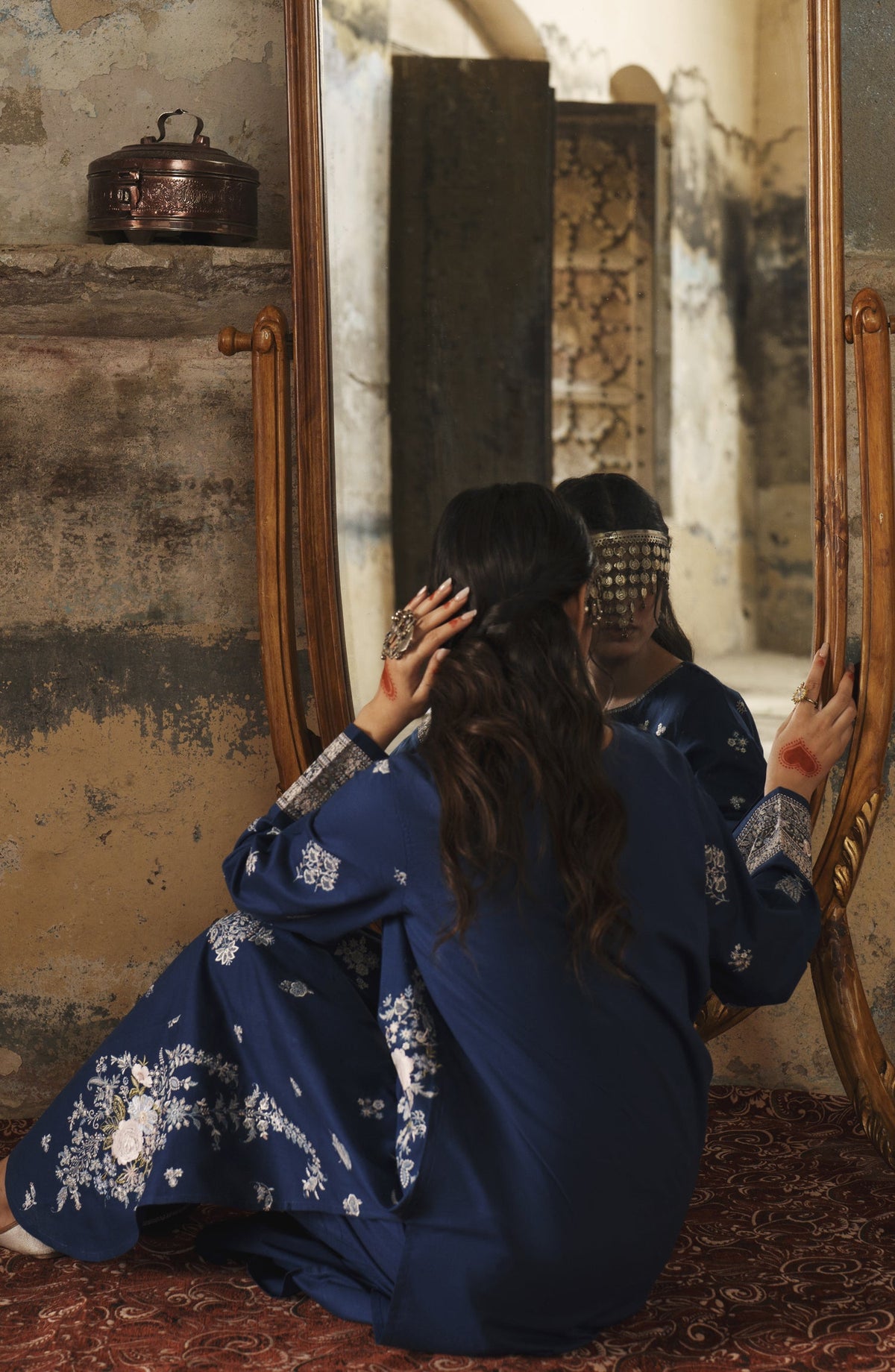 Before Sunset by Casual Lite Embroidered Cotton Lawn Stitched 3 Piece Suit - Mystic Reverie - CL26BSNT - Blue - Summer Collection