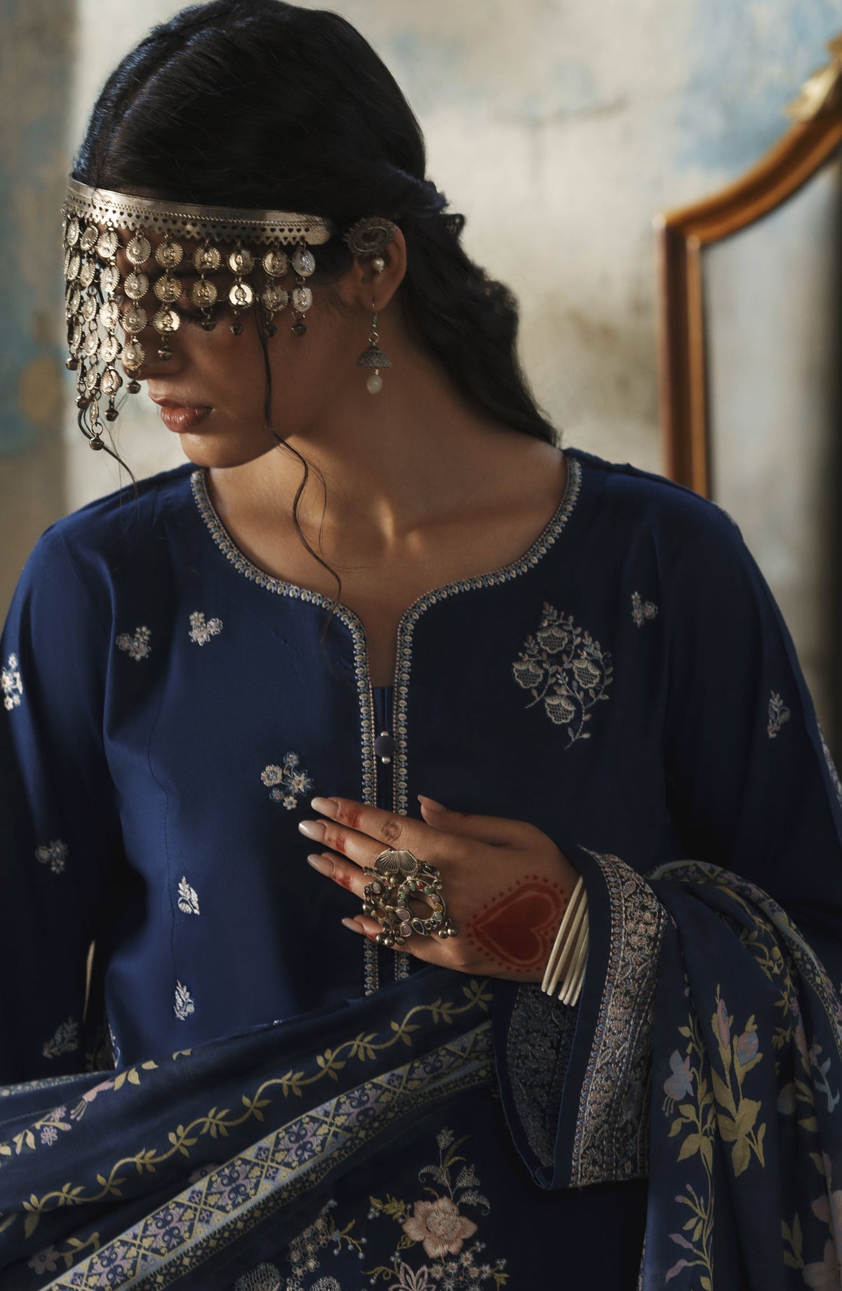 Before Sunset by Casual Lite Embroidered Cotton Lawn Stitched 3 Piece Suit - Mystic Reverie - CL26BSNT - Blue - Summer Collection