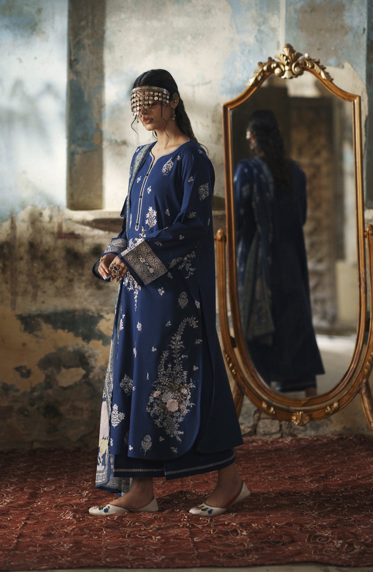 Before Sunset by Casual Lite Embroidered Cotton Lawn Stitched 3 Piece Suit - Mystic Reverie - CL26BSNT - Blue - Summer Collection