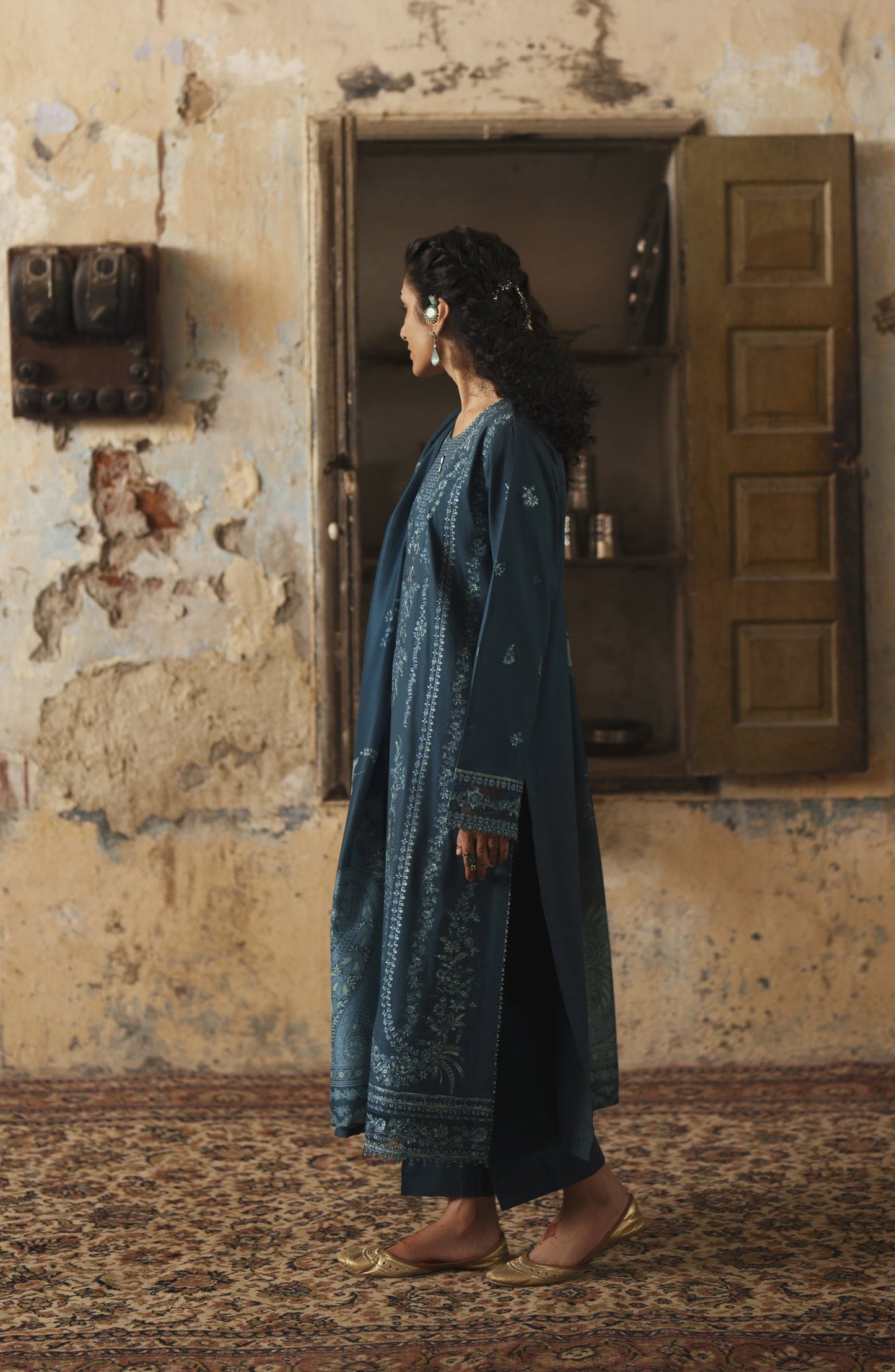 Before Sunset by Casual Lite Embroidered Cotton Lawn Stitched 3 Piece Suit - Ocean Breeze - CL26BSNT - Teal - Summer Collection