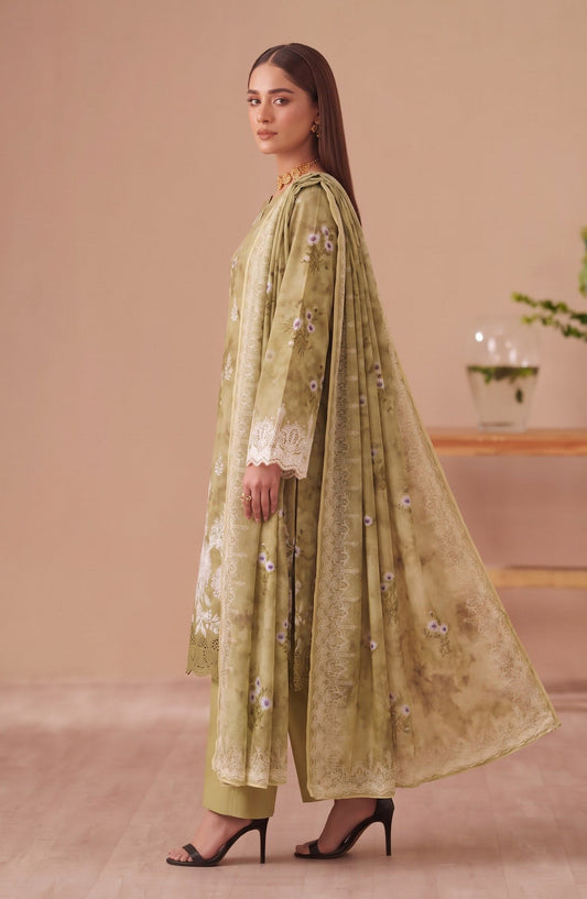 Bella by Amna Khadija Embroidered Viscose Unstitched 3 Piece Suit - D-02 - AM26BEL - Green - Winter Collection
