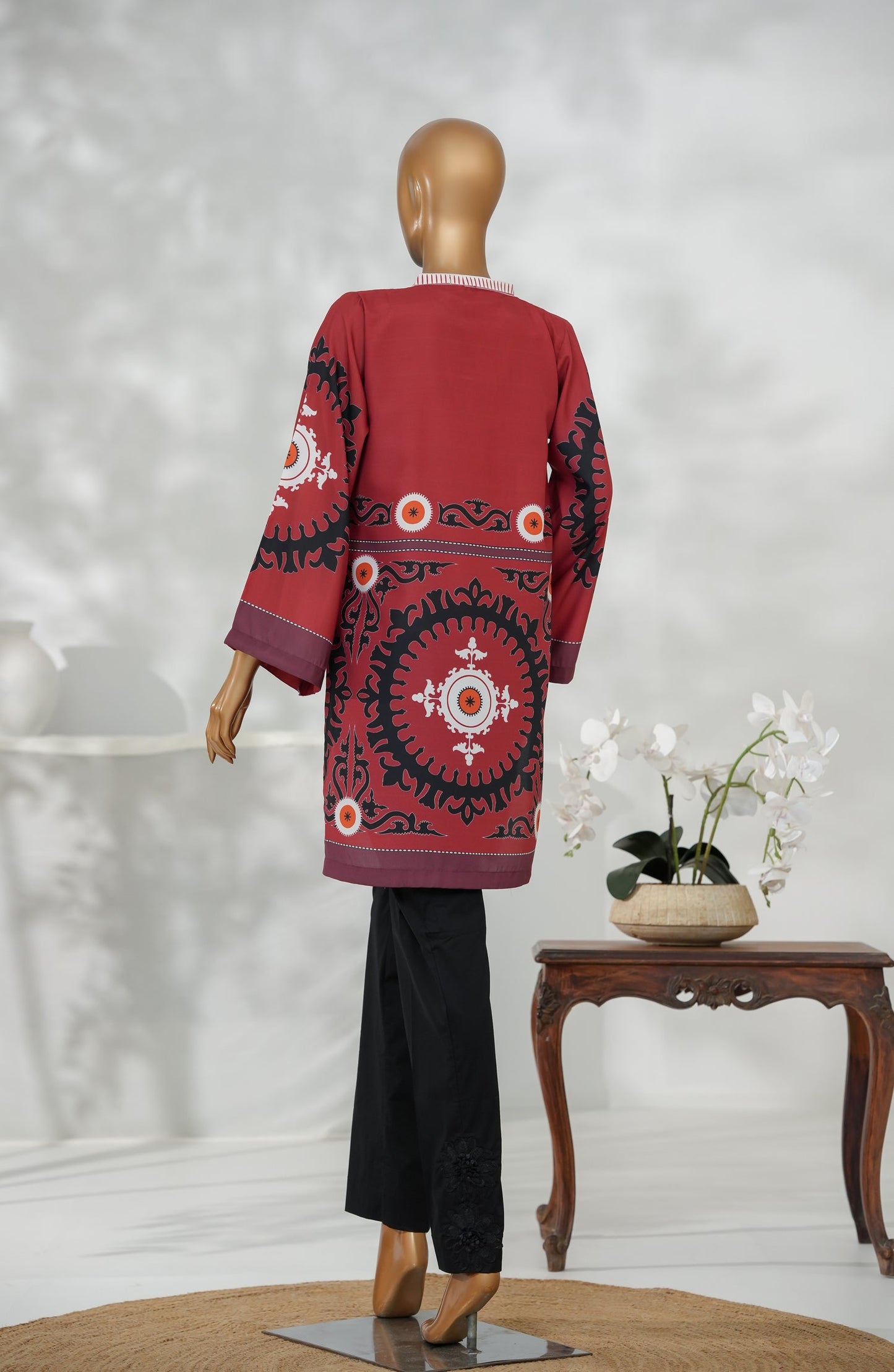 Beyond Basics by Amna Khadija Premium Digital Printed Poly Swiss Stitched Shirt - BB-01 - AM25BYND - Brown - Summer Collection
