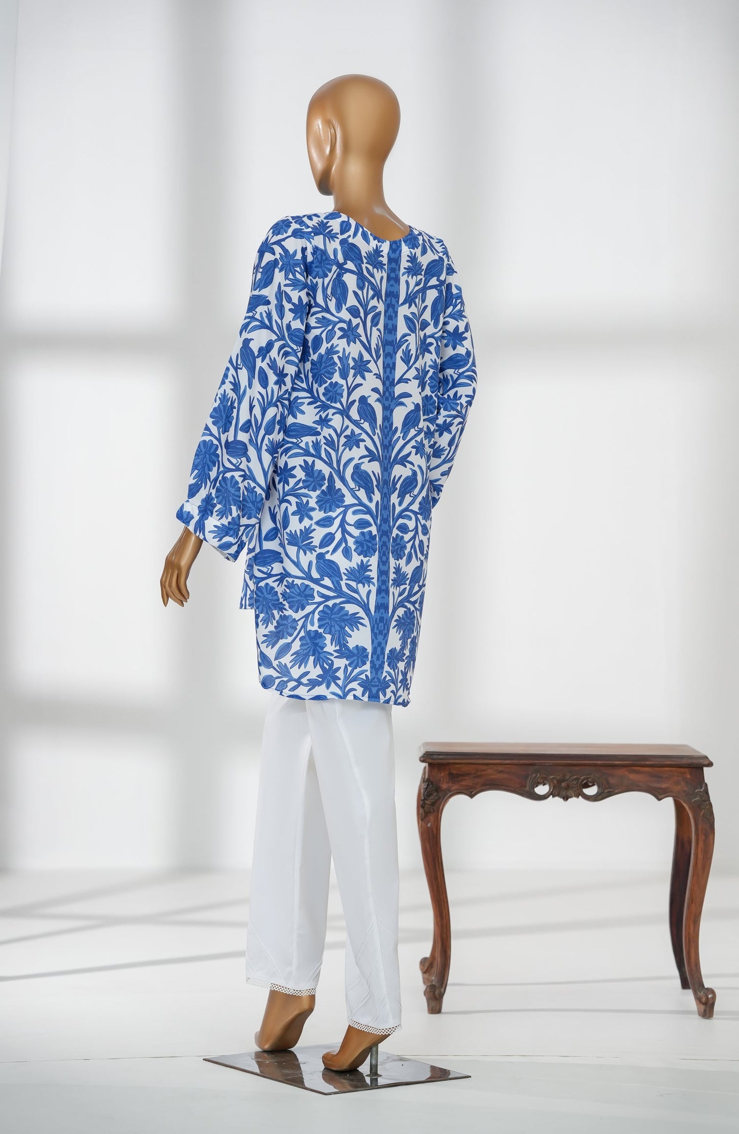 Beyond Basics by Amna Khadija Premium Digital Printed Poly Swiss Stitched Shirt - BB-04 - AM25BYND - Blue - Summer Collection