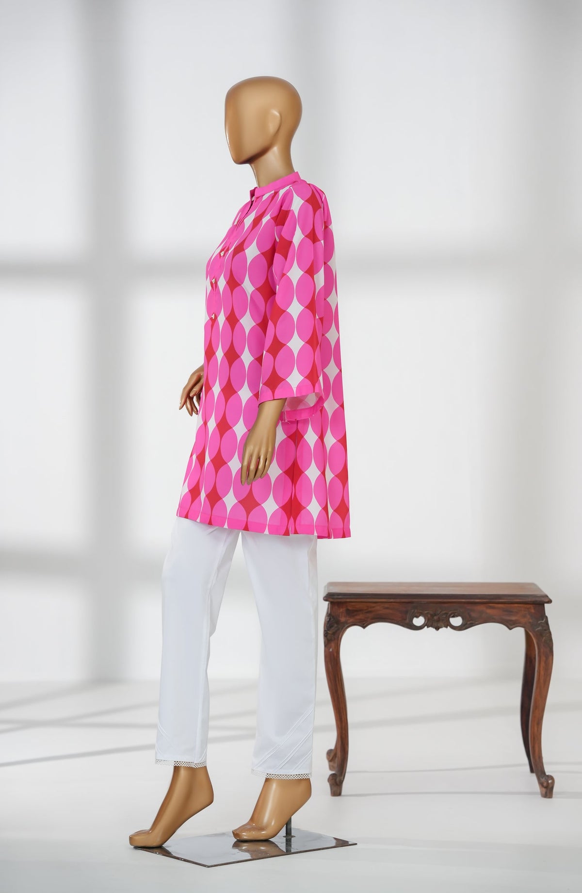 Beyond Basics by Amna Khadija Premium Digital Printed Poly Swiss Stitched Shirt - BB-05 - AM25BYND - Pink - Summer Collection