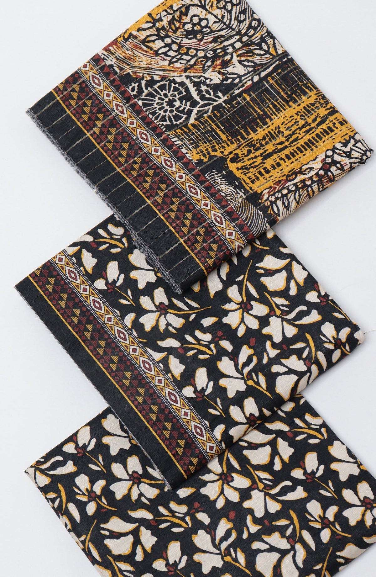 Bin Saeed Printed Khaddar Unstitched 3 Piece Suit - D-03 - BS26KTR - Multi - Winter Collection