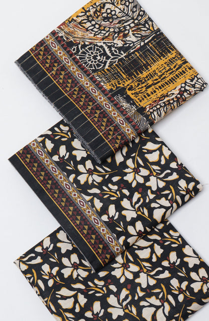 Bin Saeed Printed Khaddar Unstitched 3 Piece Suit - D-03 - BS26KTR - Multi - Winter Collection