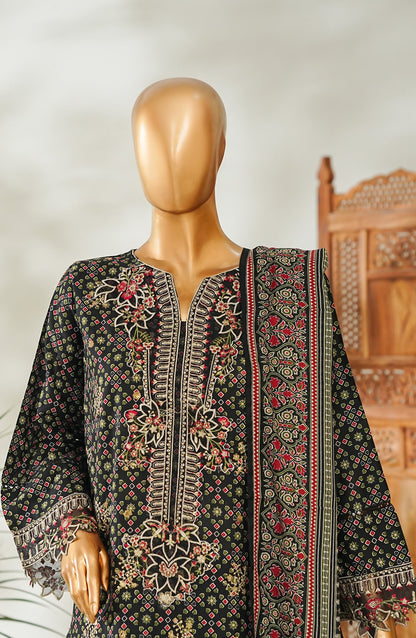Bin Saeed Embroidered Lawn Stitched 3 Piece Suit - Design-23 - BS26EMB - Black - Summer Collection