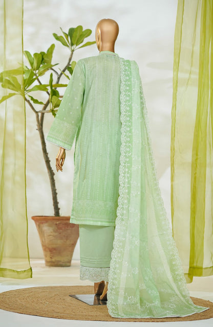 Bin Saeed Luxury Embroidered Cotton Stitched 3 Piece Suit - Design-05 - BS26LUX - Green - Mid Summer Collection