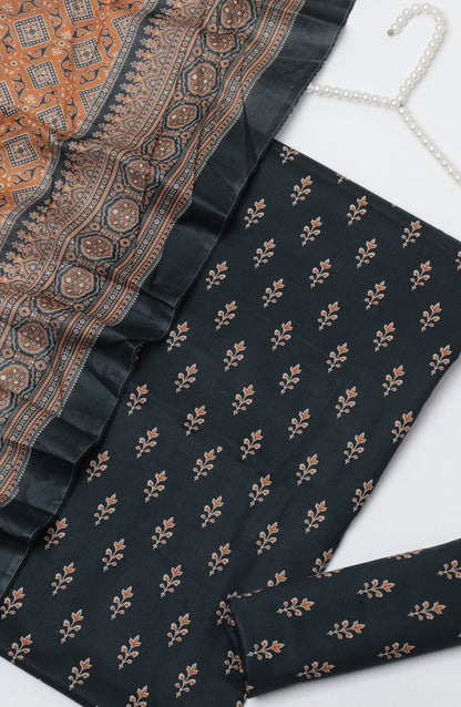 Bin Saeed Printed Cotton Unstitched 3 Piece Suit - D-04 - BS26NHT - Black - Summer Collection