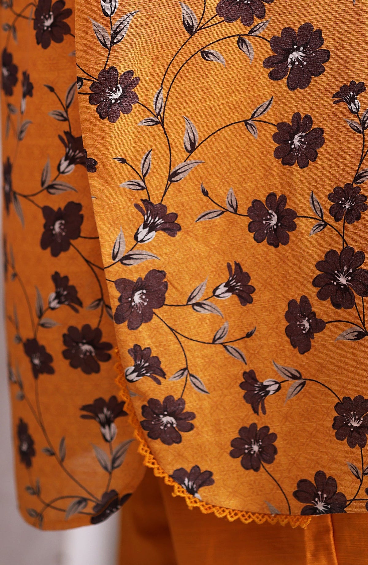 Bin Saeed Printed Khaddar Stitched 3 Piece Suit - Design-03 - BS25PKD - Yellow - Winter Collection