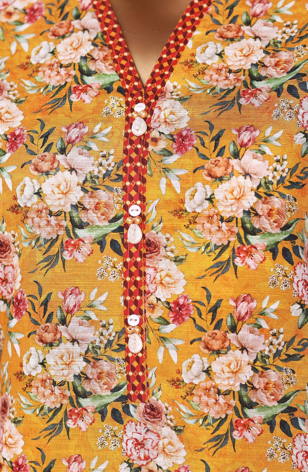 Bin Saeed Printed Khaddar Stitched 3 Piece Suit - Design-07 - BS25PKD - Yellow - Winter Collection