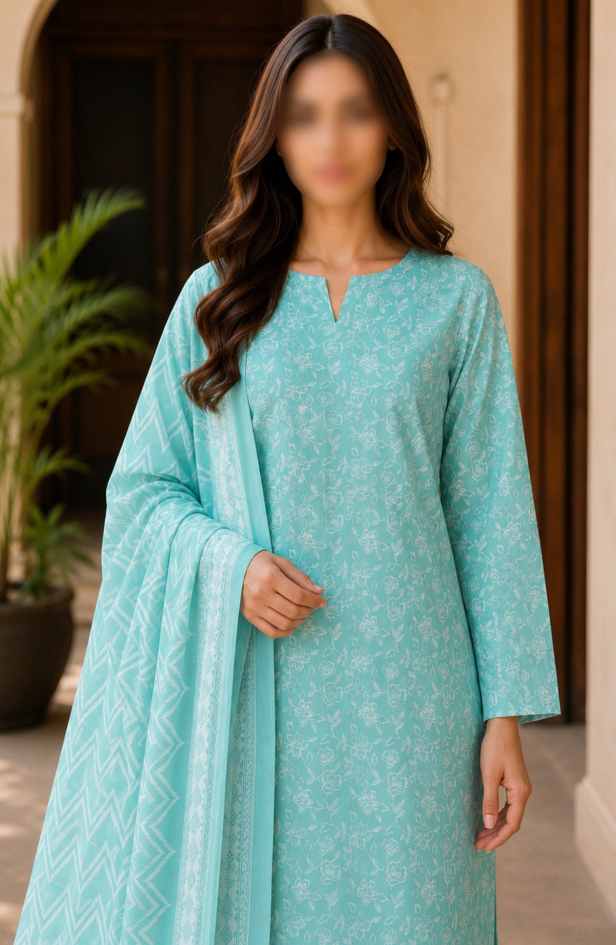 Bin Saeed Printed Lawn Unstitched 3 Piece Suit - PD-07 - BS26DCS - Ferozi - Summer Collection