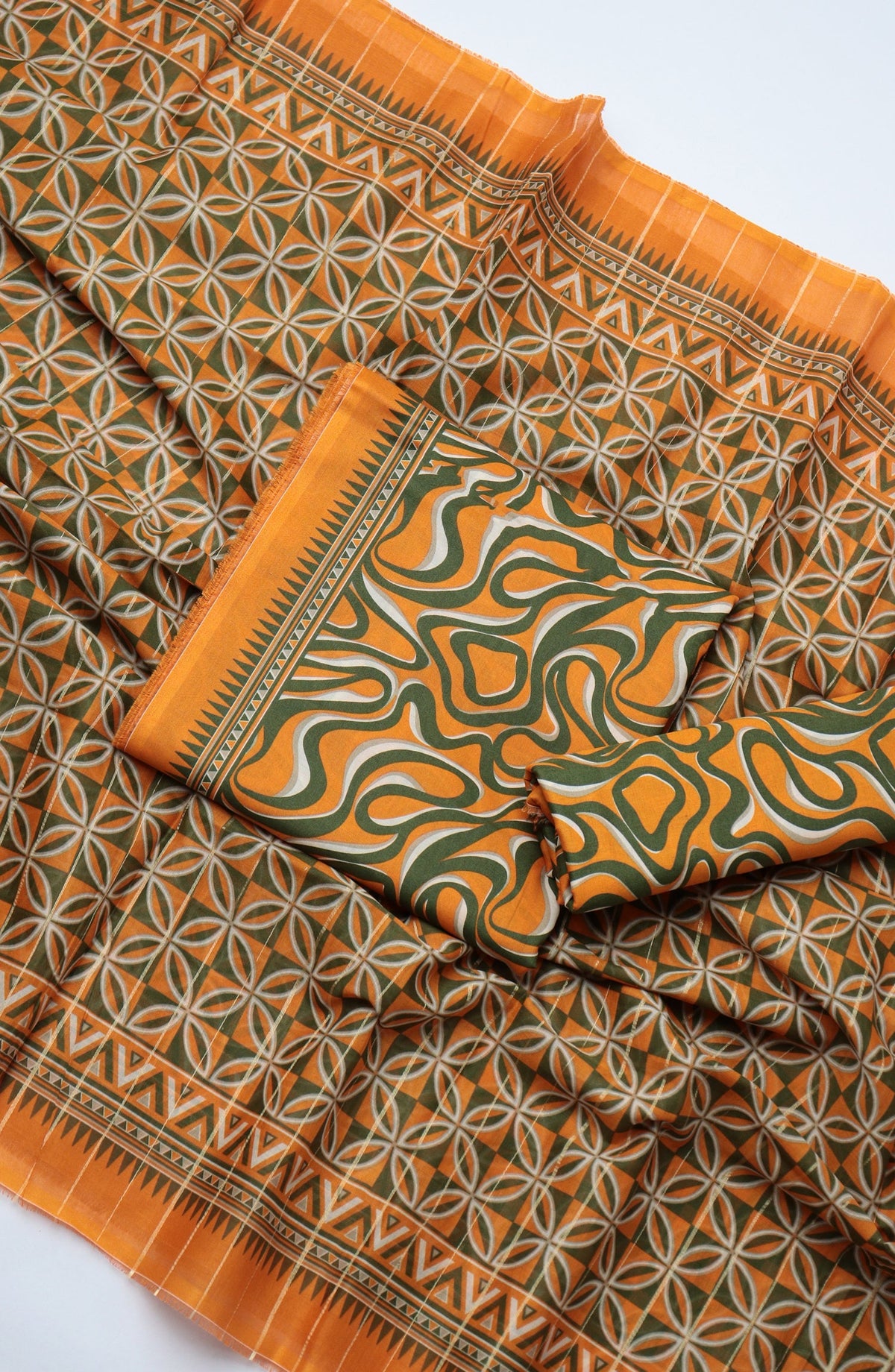 Bin Saeed Printed Lawn Unstitched 3 Piece Suit - D-22 - BS26DCS - Brown - Summer Collection