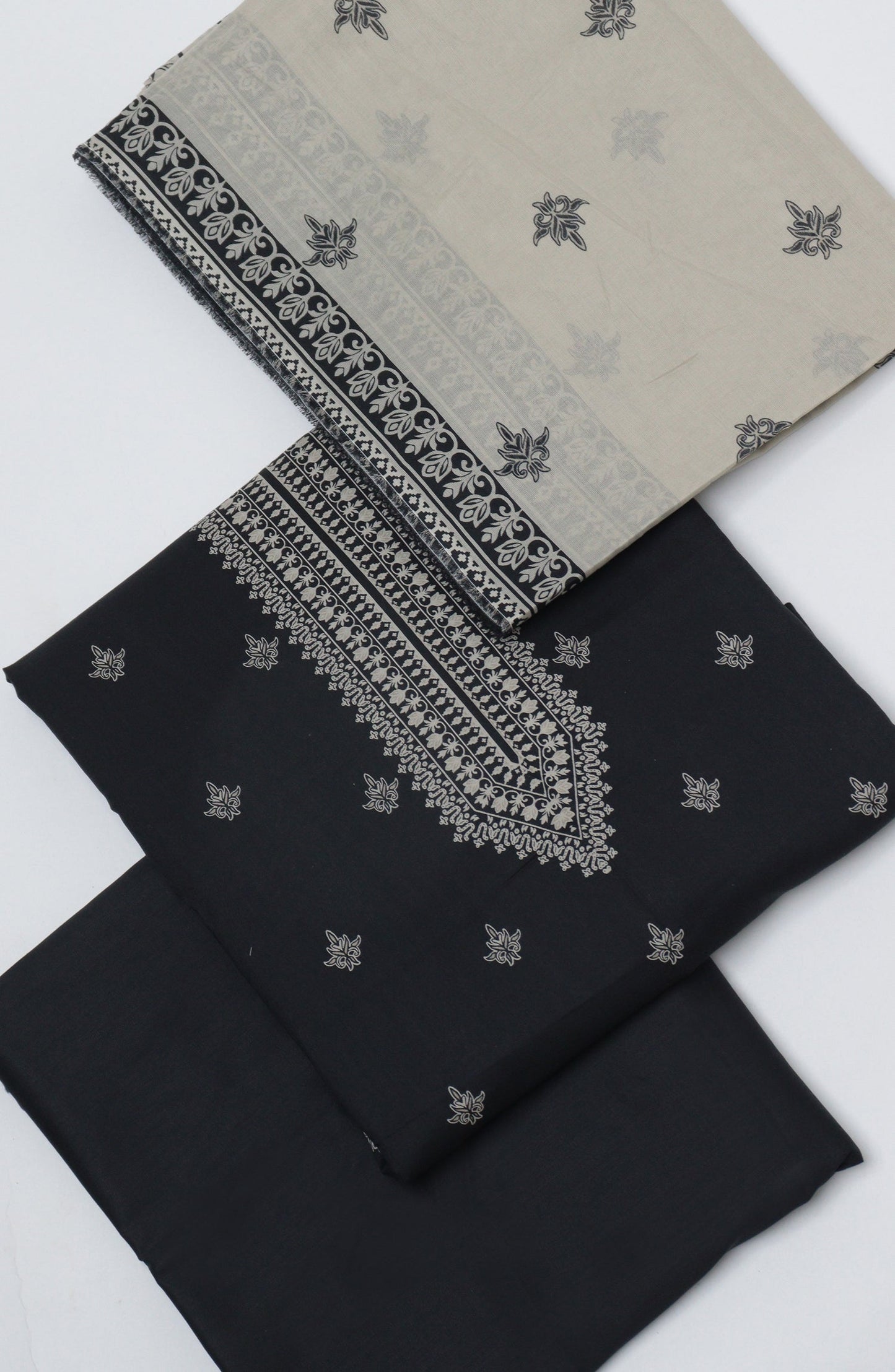 Bin Saeed Printed Lawn Unstitched 3 Piece Suit - D-14 - BS26PTL - Black - Summer Collection