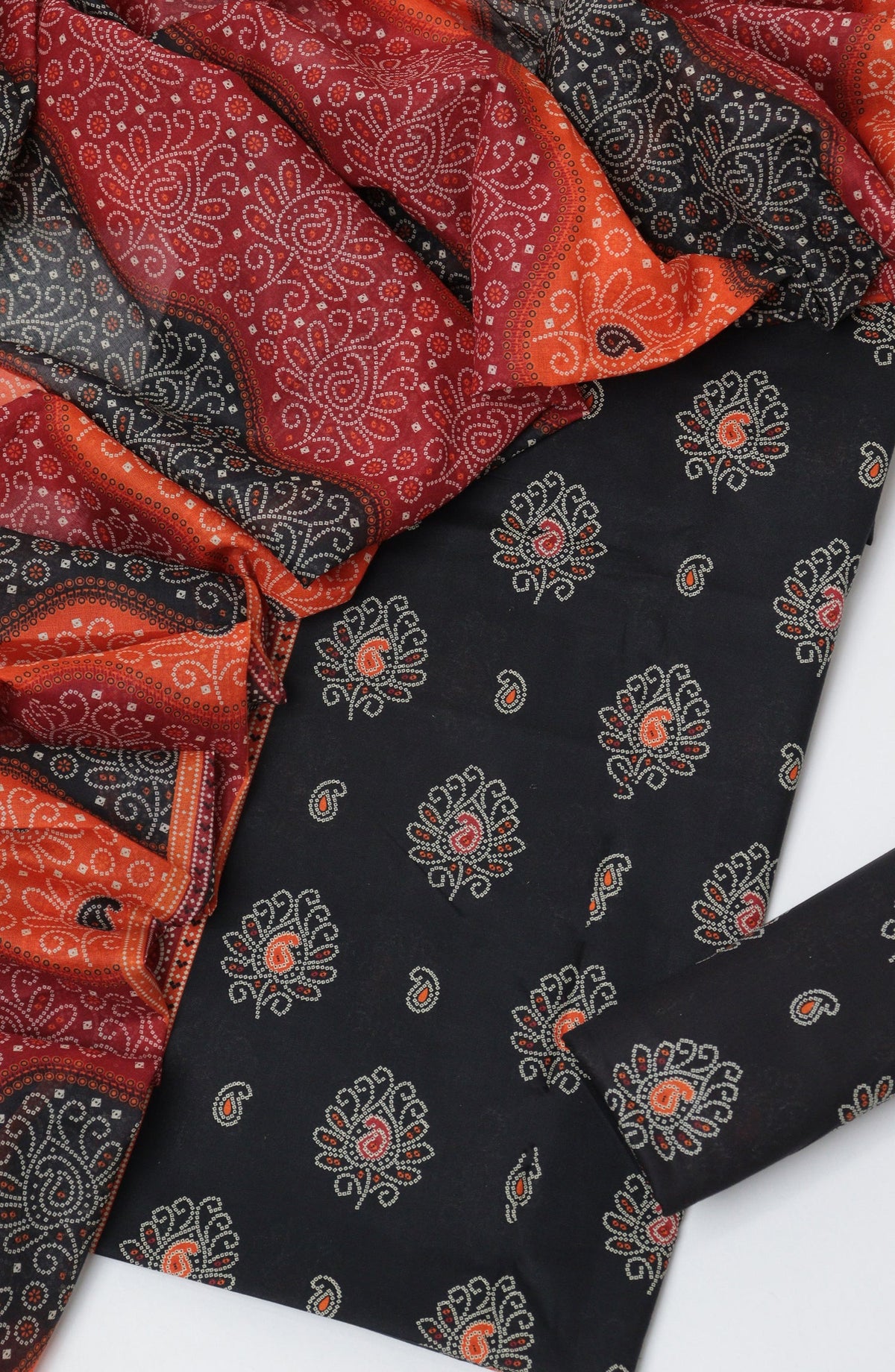 Bin Saeed Printed Lawn Unstitched 3 Piece Suit - D-03 - BS26PTL - Black - Summer Collection