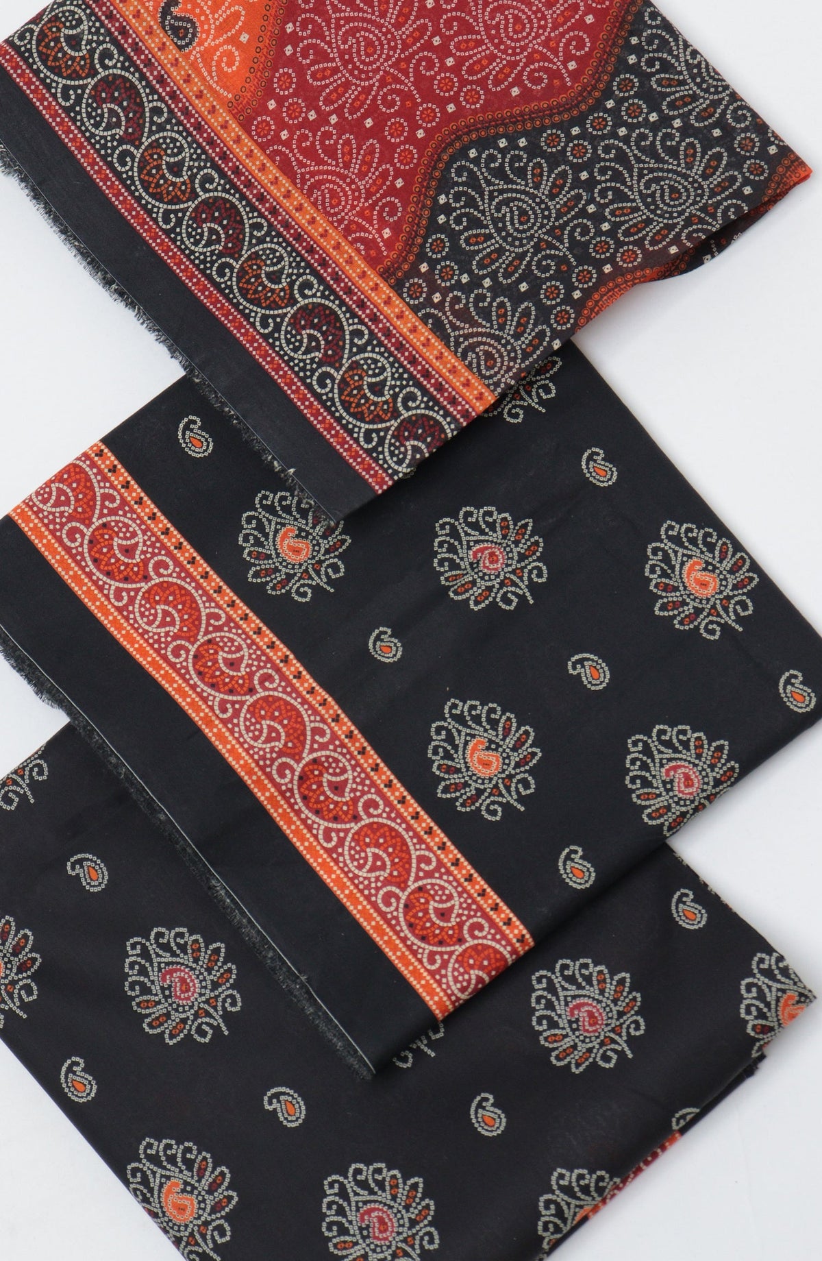 Bin Saeed Printed Lawn Unstitched 3 Piece Suit - D-03 - BS26PTL - Black - Summer Collection