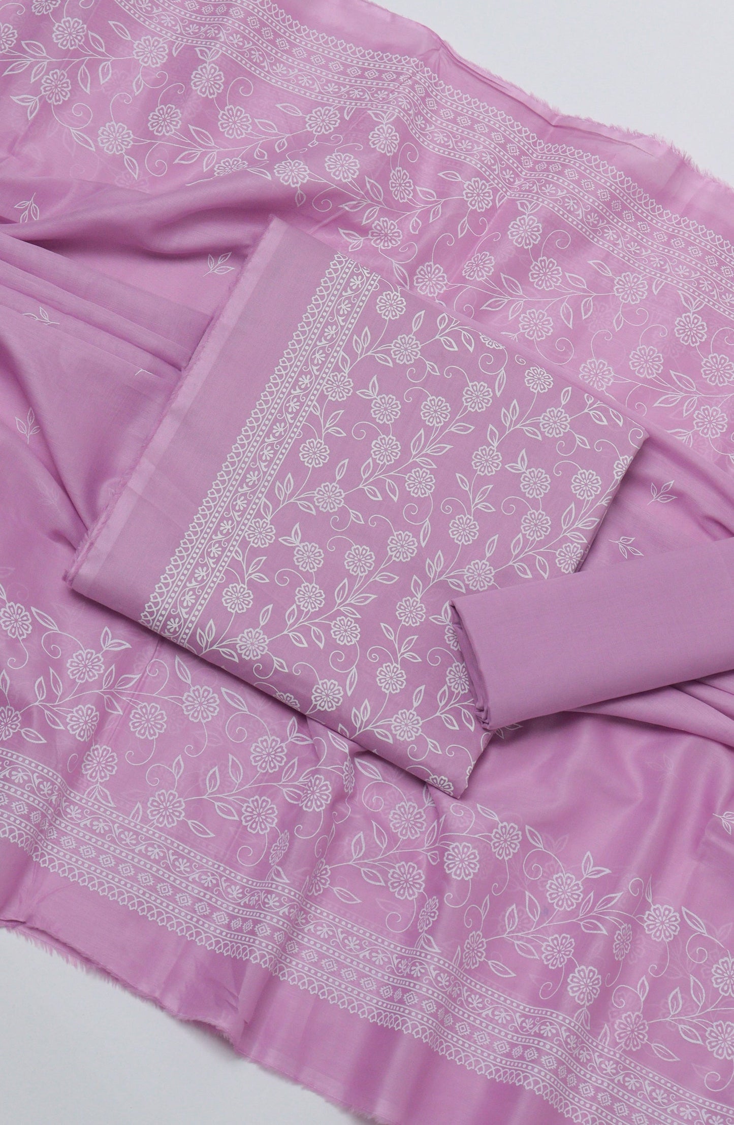 Bin Saeed Printed Cotton Unstitched 3 Piece Suit - D-19 - BS26PRTH - Pink - Summer Collection