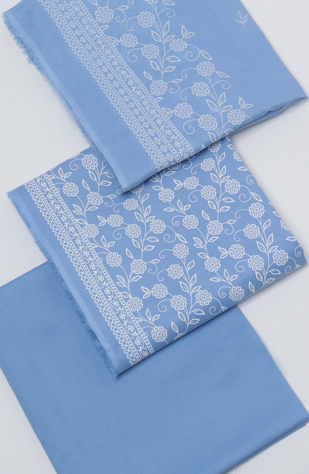 Bin Saeed Printed Cotton Unstitched 3 Piece Suit - D-18 - BS26PRTH - Blue - Summer Collection