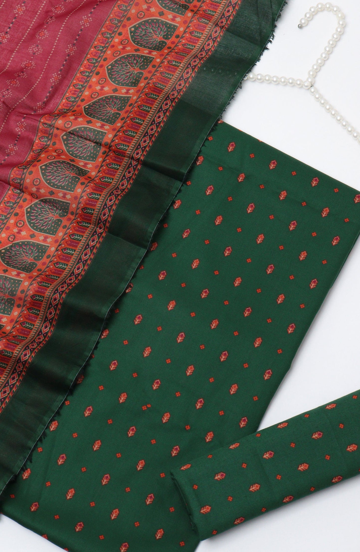 Bin Saeed Printed Cotton Unstitched 3 Piece Suit - D-16 - BS26PRTH - Green - Summer Collection