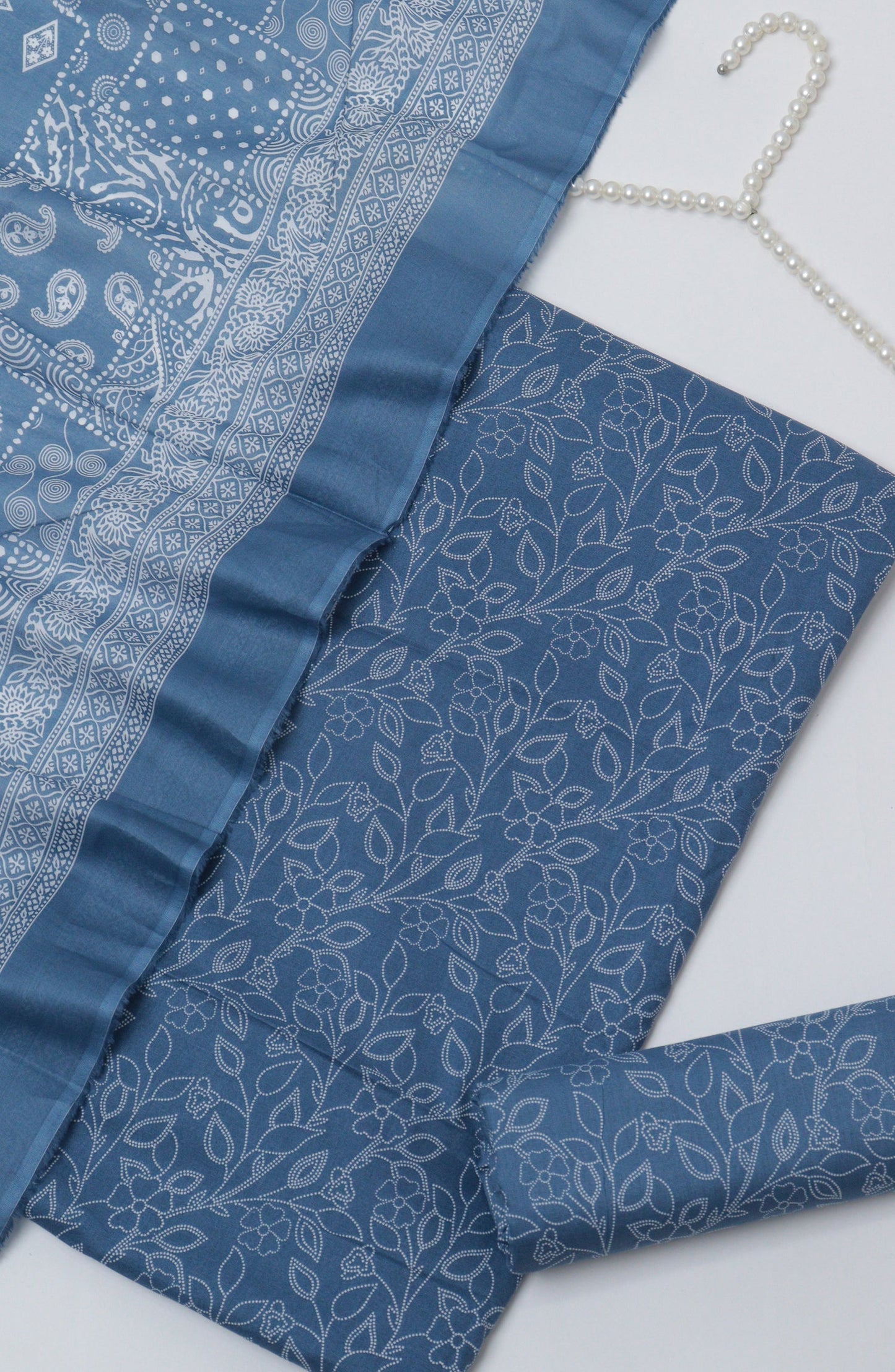 Bin Saeed Printed Cotton Unstitched 3 Piece Suit - D-15 - BS26PRTH - Blue - Summer Collection