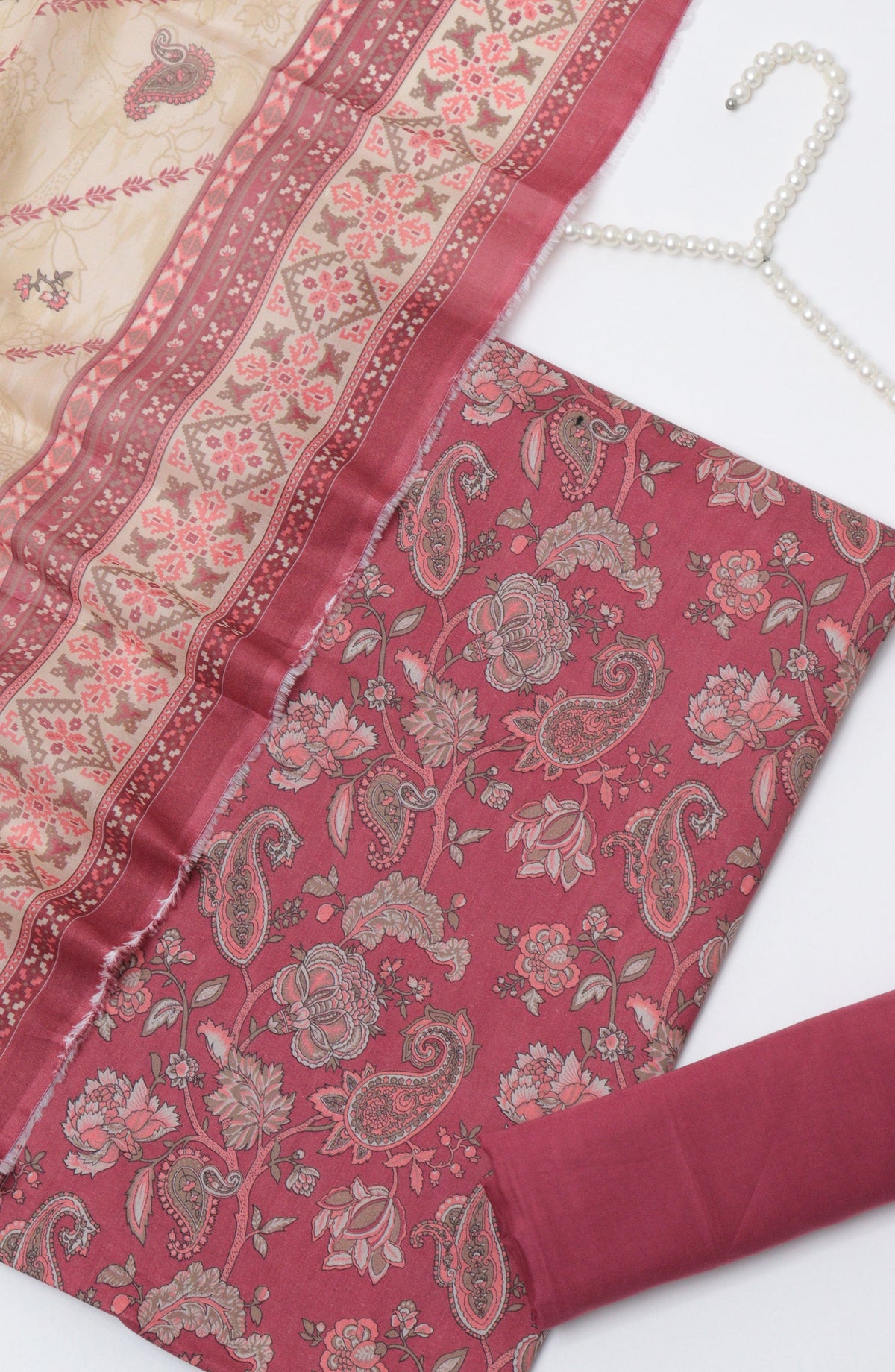 Bin Saeed Printed Cotton Unstitched 3 Piece Suit - D-13 - BS26PRTH - Pink - Summer Collection