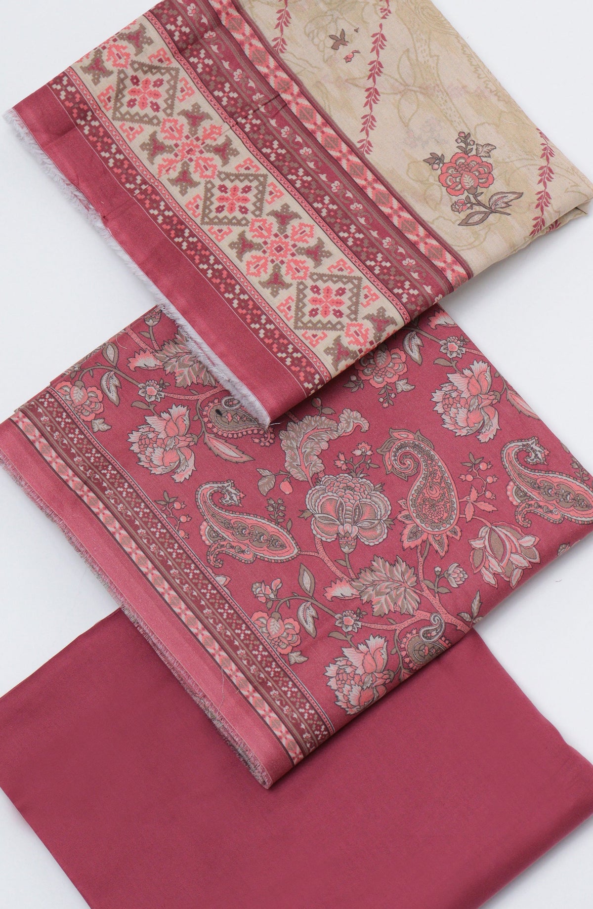 Bin Saeed Printed Cotton Unstitched 3 Piece Suit - D-13 - BS26PRTH - Pink - Summer Collection