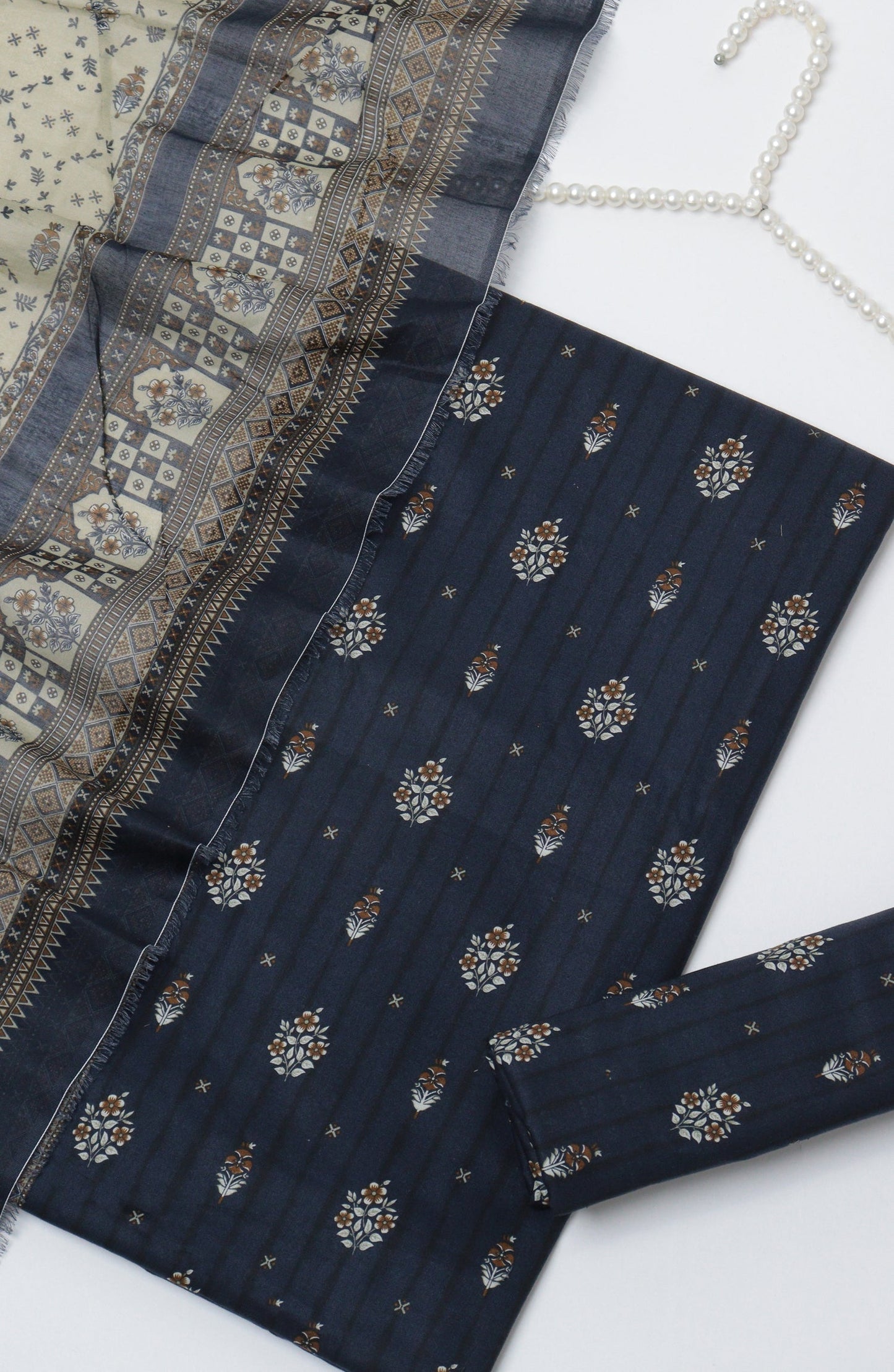 Bin Saeed Printed Cotton Unstitched 3 Piece Suit - D-11 - BS26PRTH - Blue - Summer Collection