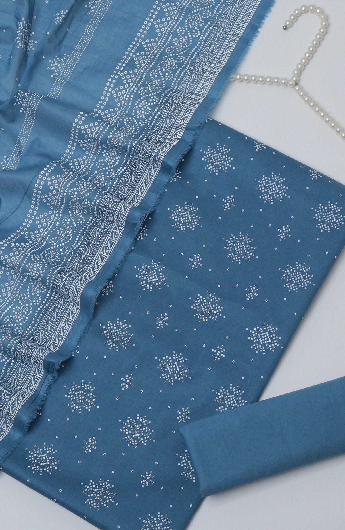 Bin Saeed Printed Cotton Unstitched 3 Piece Suit - D-03 - BS26PRTH - Blue - Summer Collection