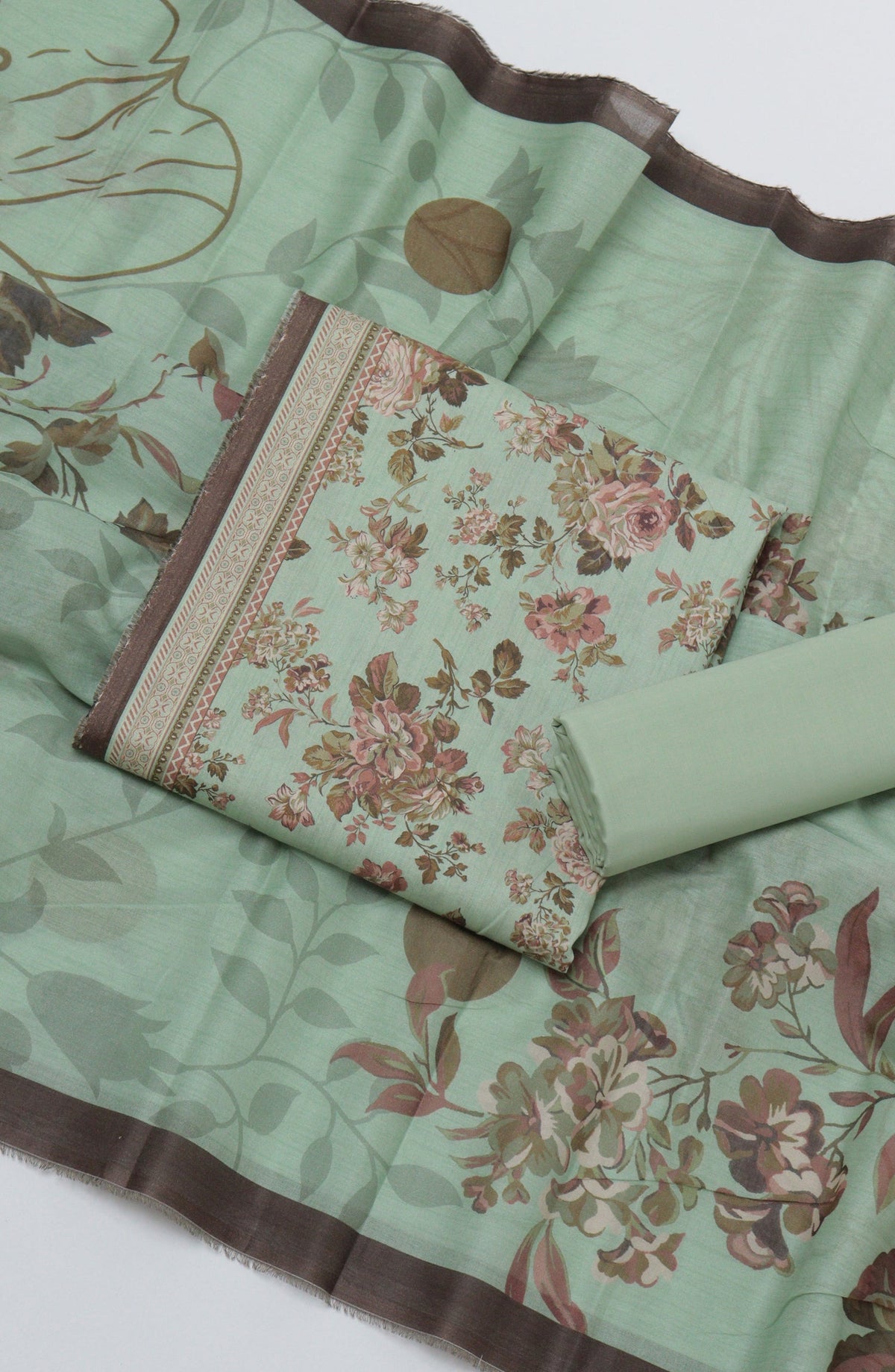 Bin Saeed Printed Cotton Unstitched 3 Piece Suit - D-24 - BS26PRTH - Green - Summer Collection