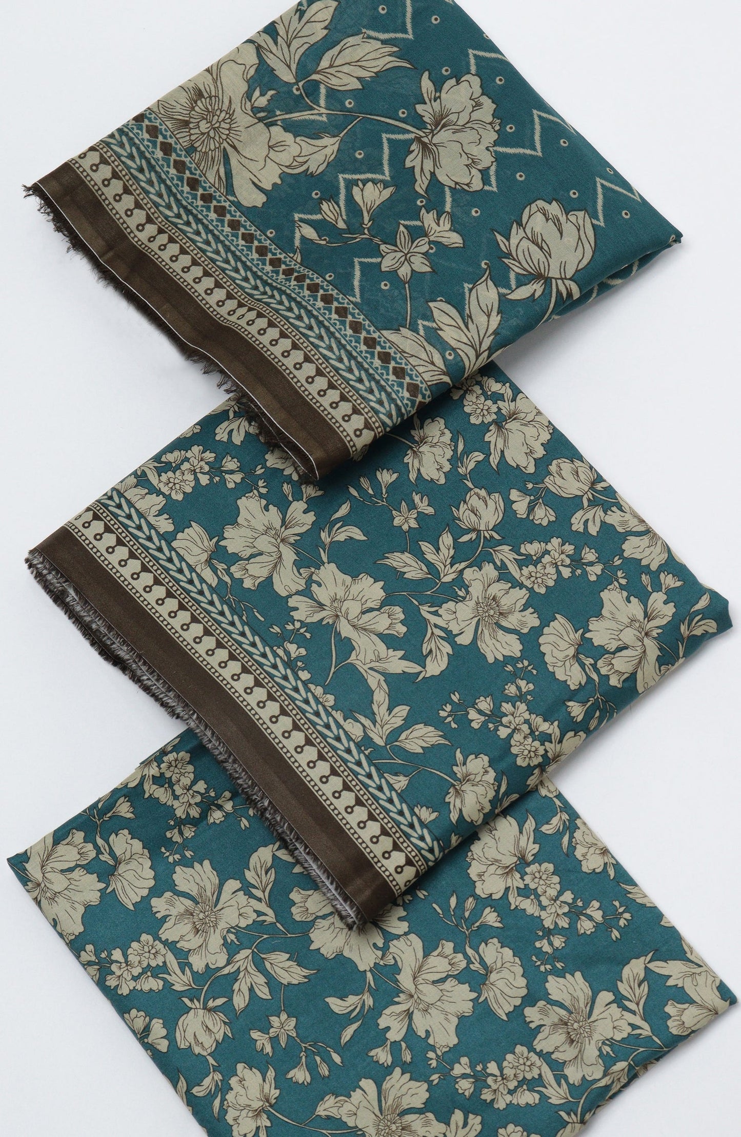 Bin Saeed Printed Cotton Unstitched 3 Piece Suit - D-08 - BS26FTH - Green - Summer Collection