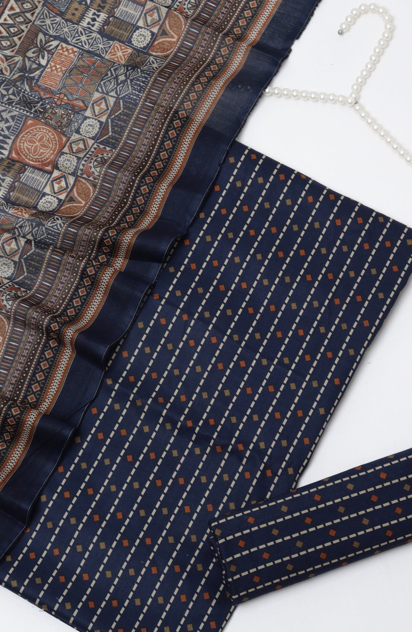 Bin Saeed Printed Cotton Unstitched 3 Piece Suit - D-01 - BS26FTH - Blue - Summer Collection