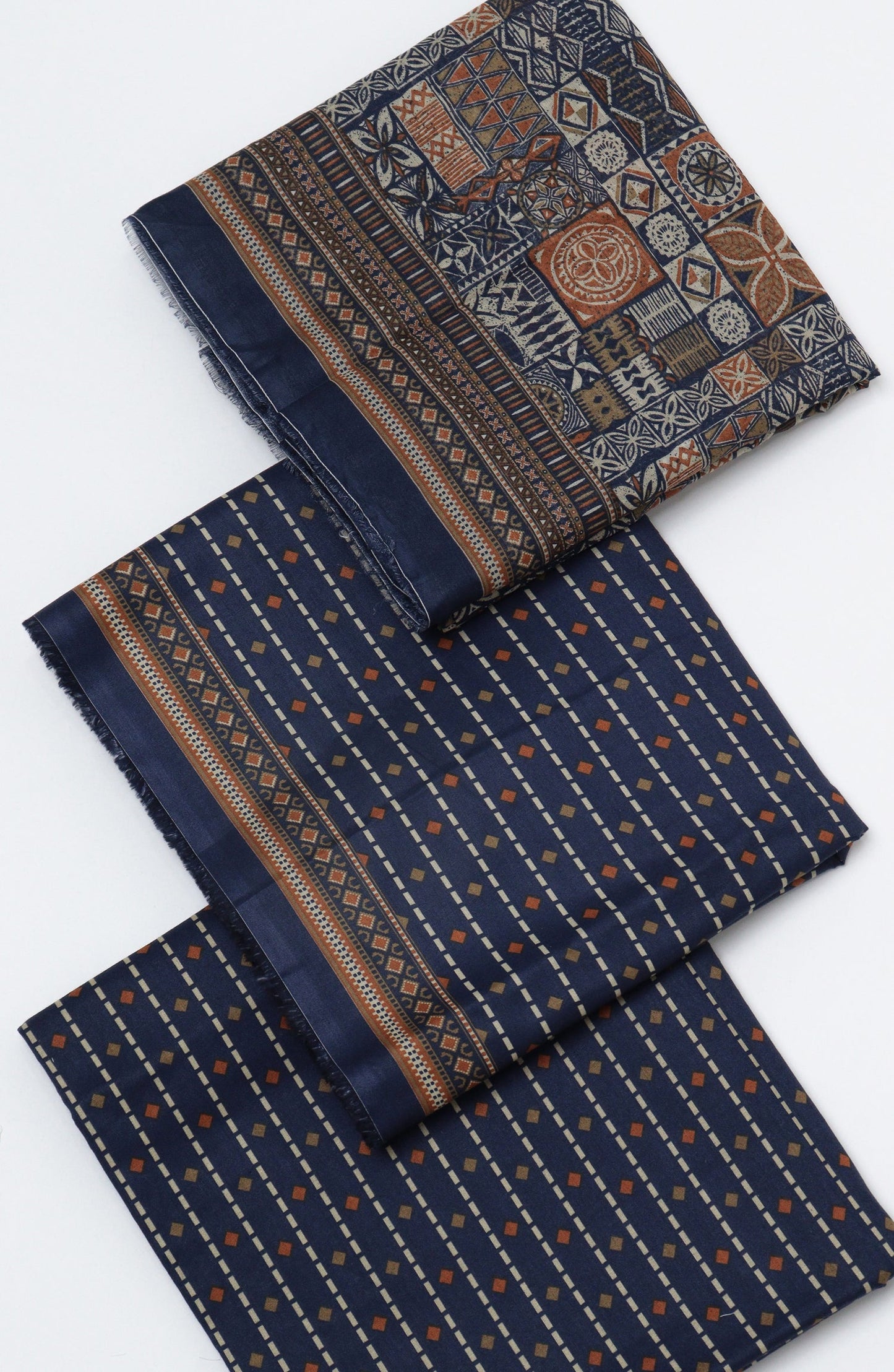 Bin Saeed Printed Cotton Unstitched 3 Piece Suit - D-01 - BS26FTH - Blue - Summer Collection