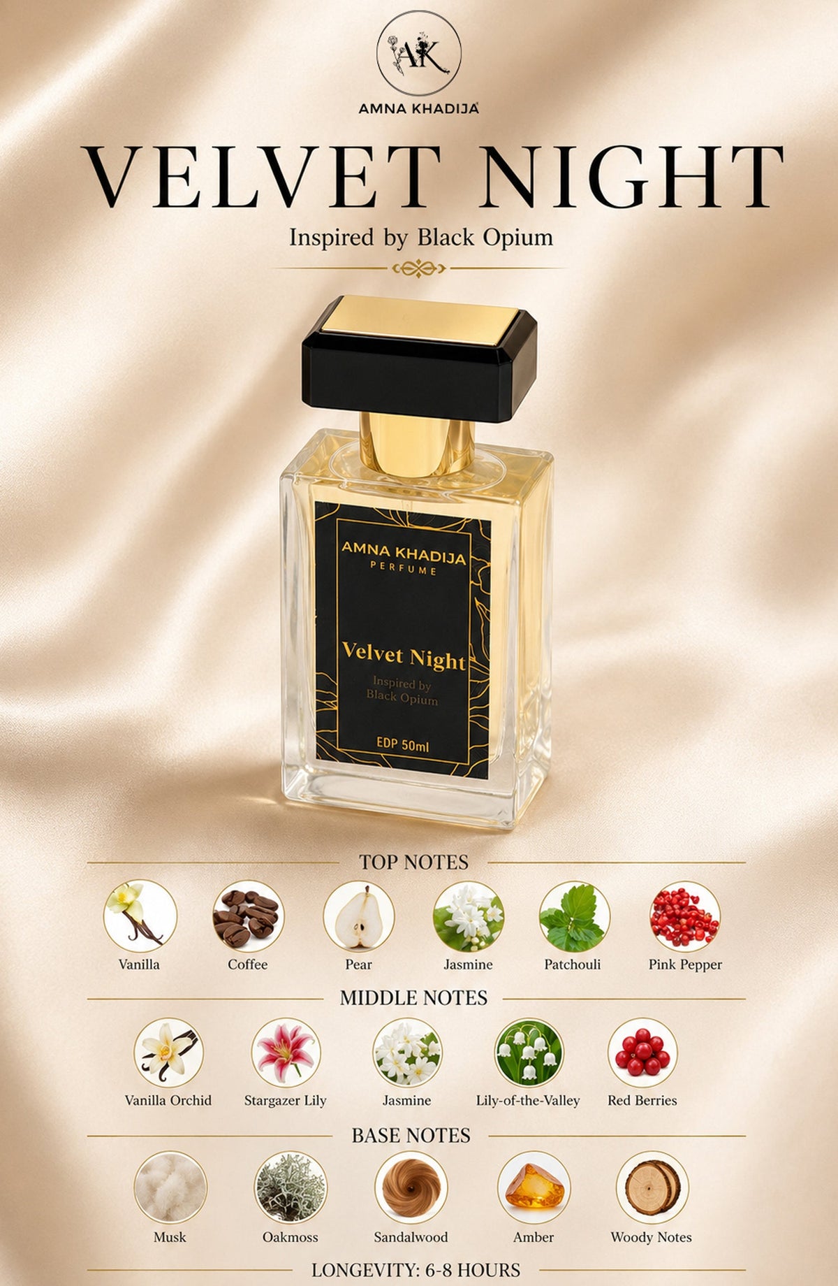 VELVET NIGHT Inspired by Black Opium - AM26WPTR- Women Perfume
