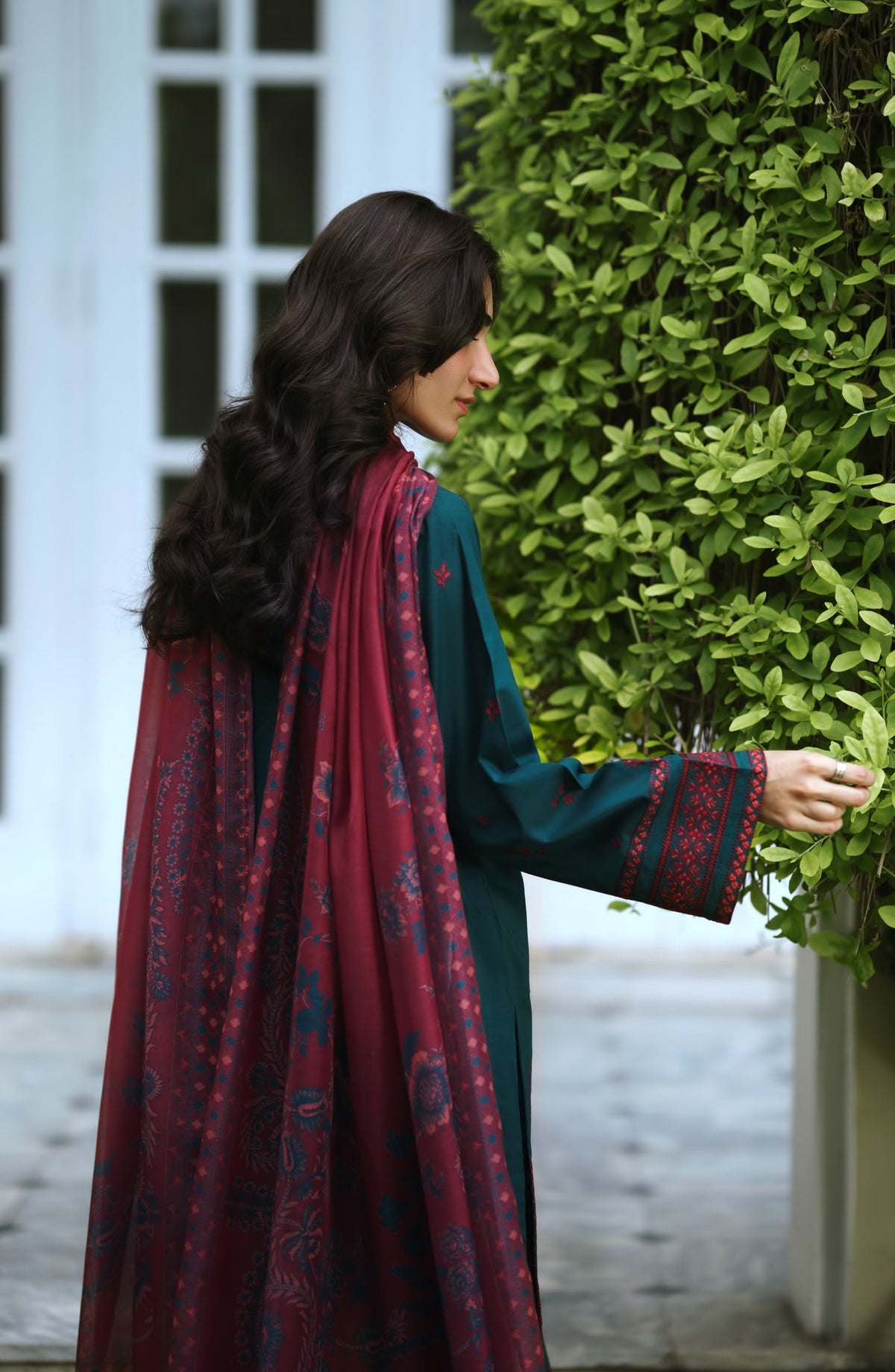 Breathe by Casual Lite Embroidered Cotton Cambric Stitched 3 Piece Suit - 01 Saoirse Tide - CL26BRTH - Teal - Summer Collection