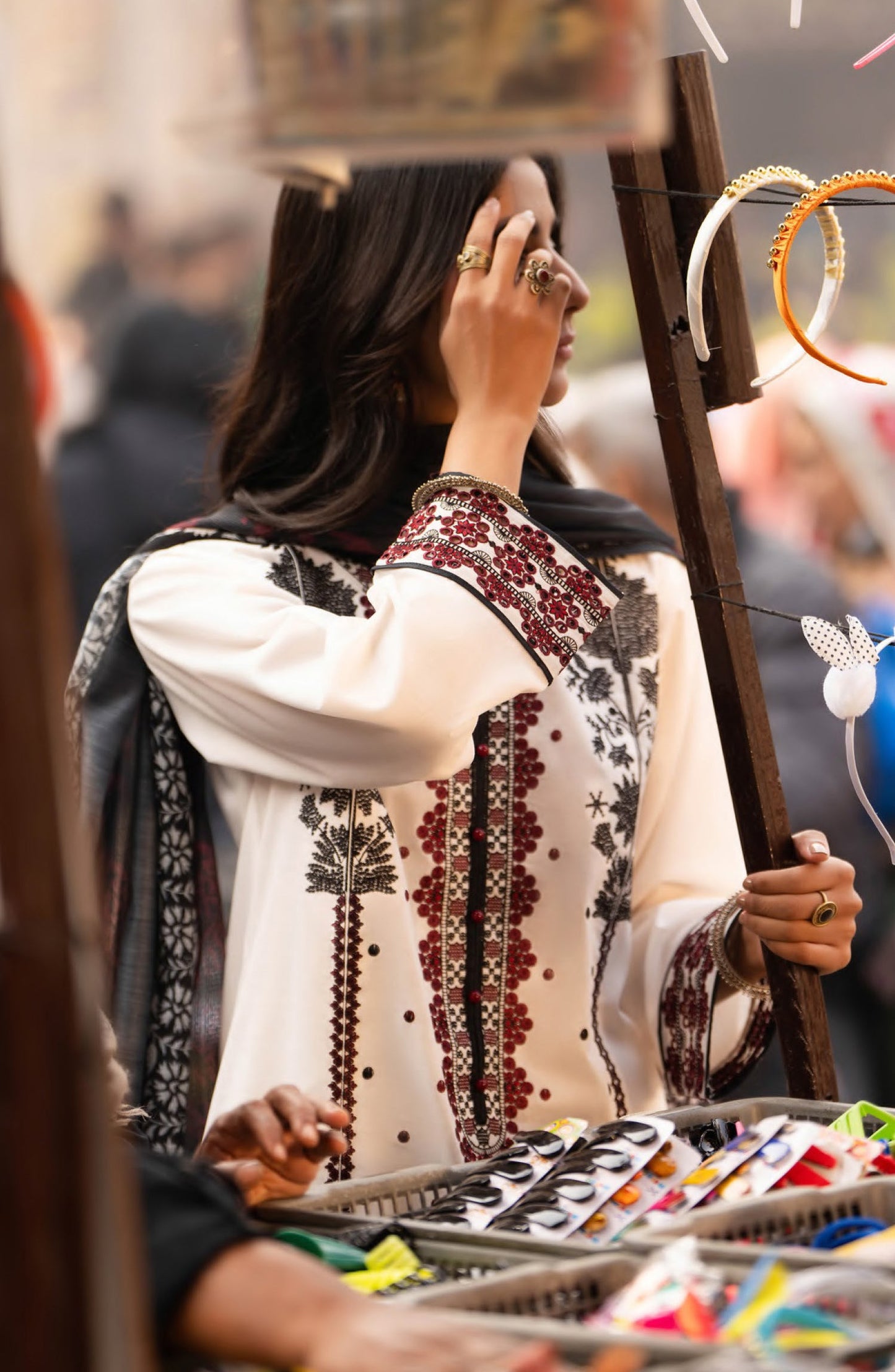 Casual Lite Bazaar Pret Hit Codes Embroidered Stitched 3 Piece Suit - D-03 - CL26HTC - White - Festive Collection