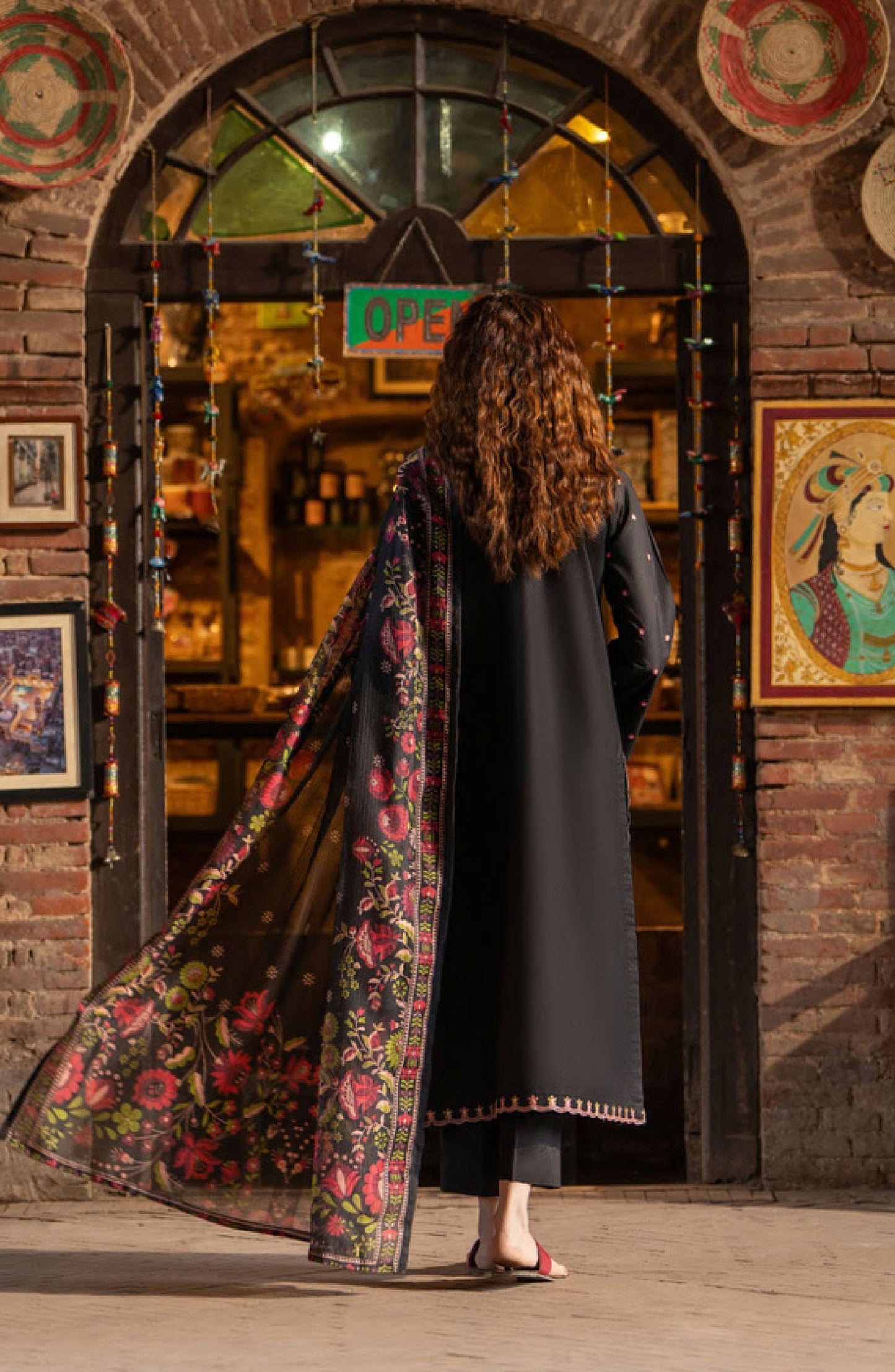 Casual Lite Bazaar Pret Hit Codes Embroidered Stitched 3 Piece Suit - D-04 - CL26HTC - Black - Festive Collection