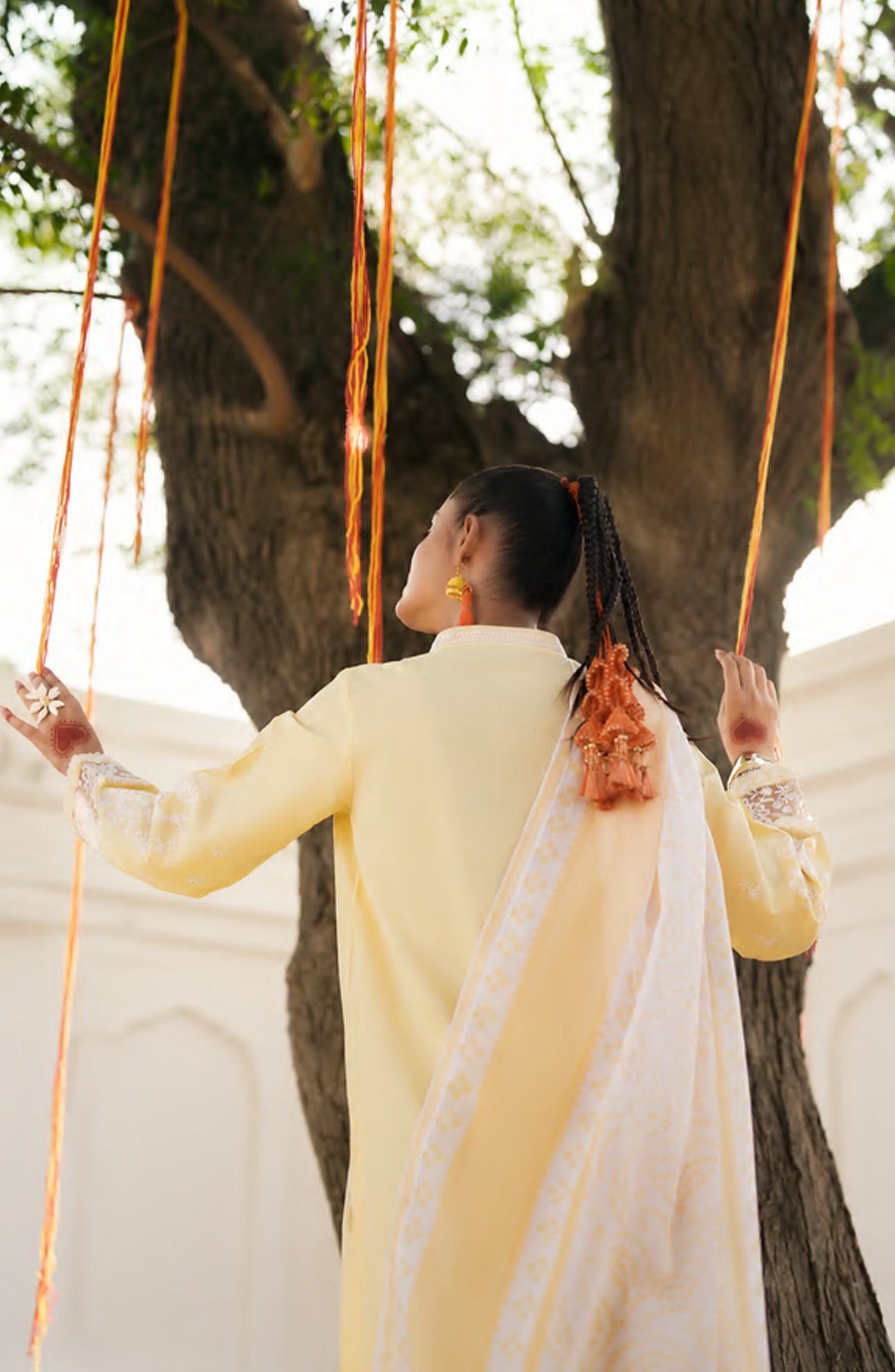 Casual Lite HER Summer Embroidered Cotton Lawn Stitched 3 Piece Suit - Soft Sol - CL26HER - Yellow - Festive Collection
