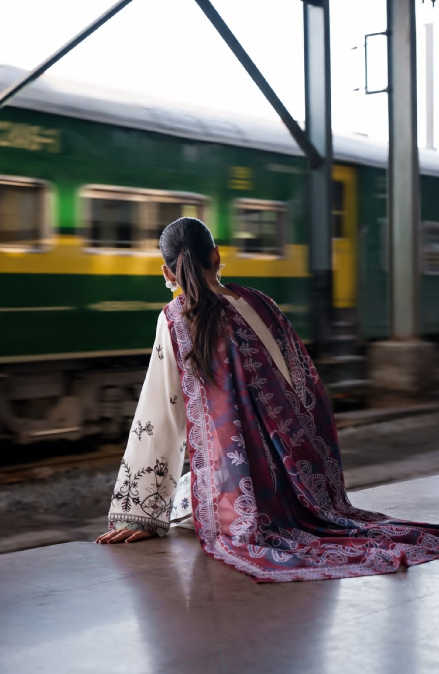 Casual Lite Embroidered Cotton Lawn Stitched 3 Piece Suit - Morning Muse - CL26TRV - White - Summer Travels Collection