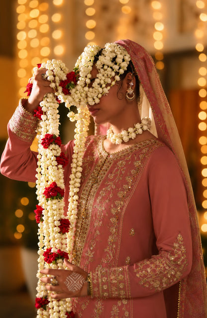 Chand Baali by Casual Lite Embroidered Silk Viscose Stitched 3 Piece Suit - 01 Zargul - CL26CND - Pink - Festive Collection