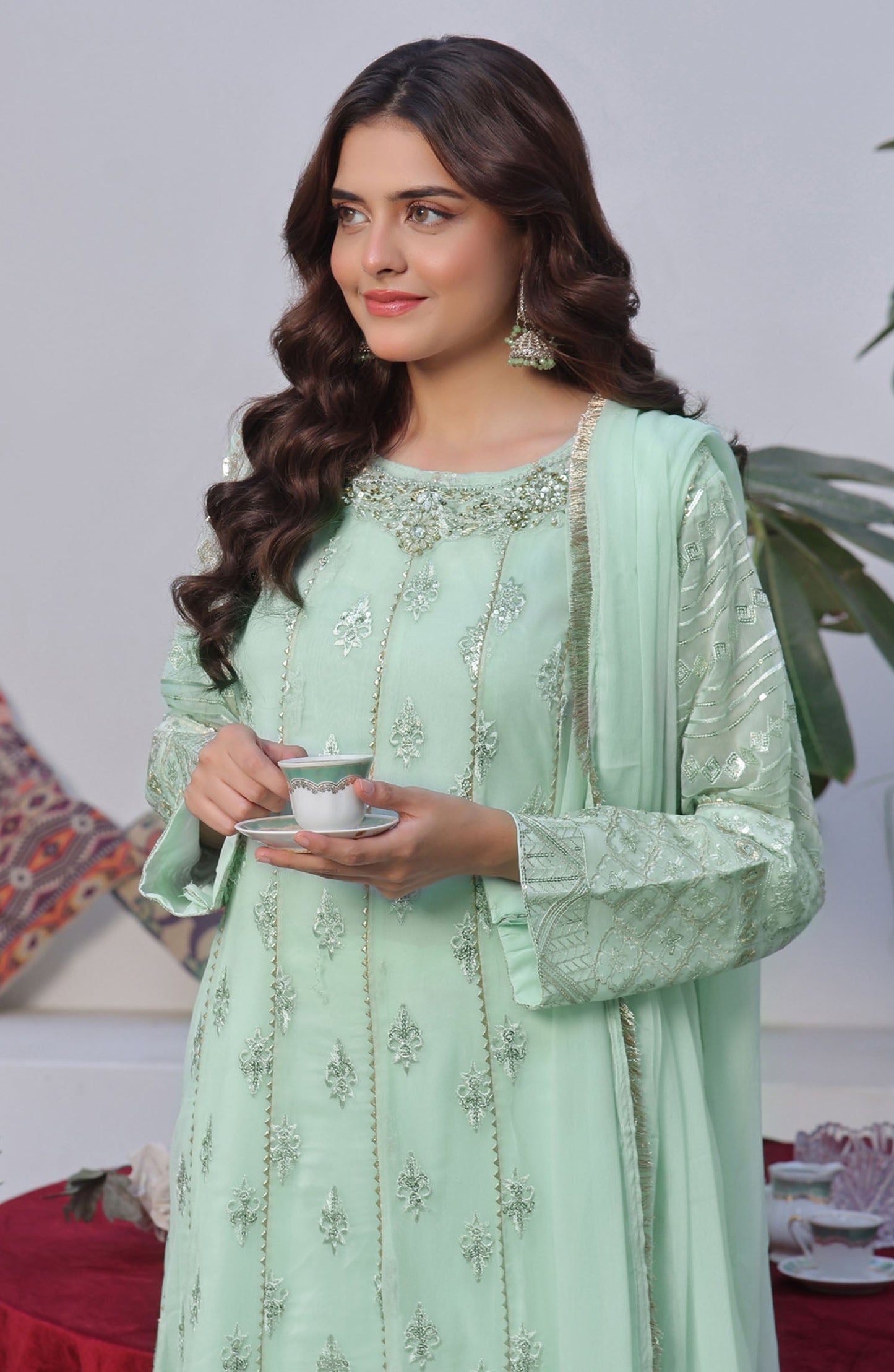 Rasm E Henna Pret Collection - Chandni Pistachio
