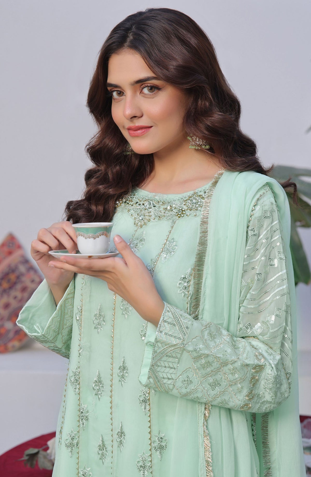 Rasm E Henna Pret Collection - Chandni Pistachio